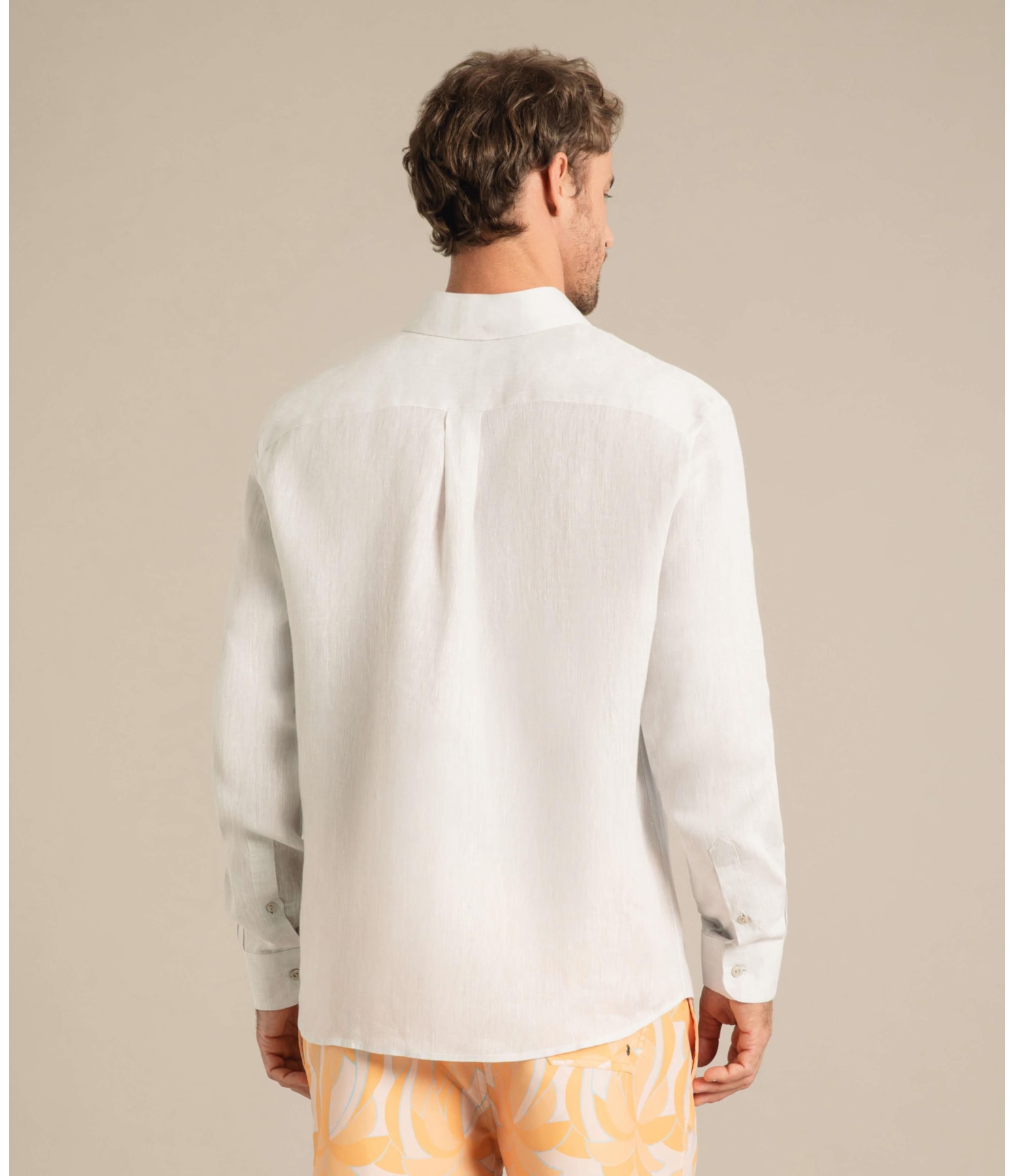 Camisa  Puro Linho  Cross Dye  Areia