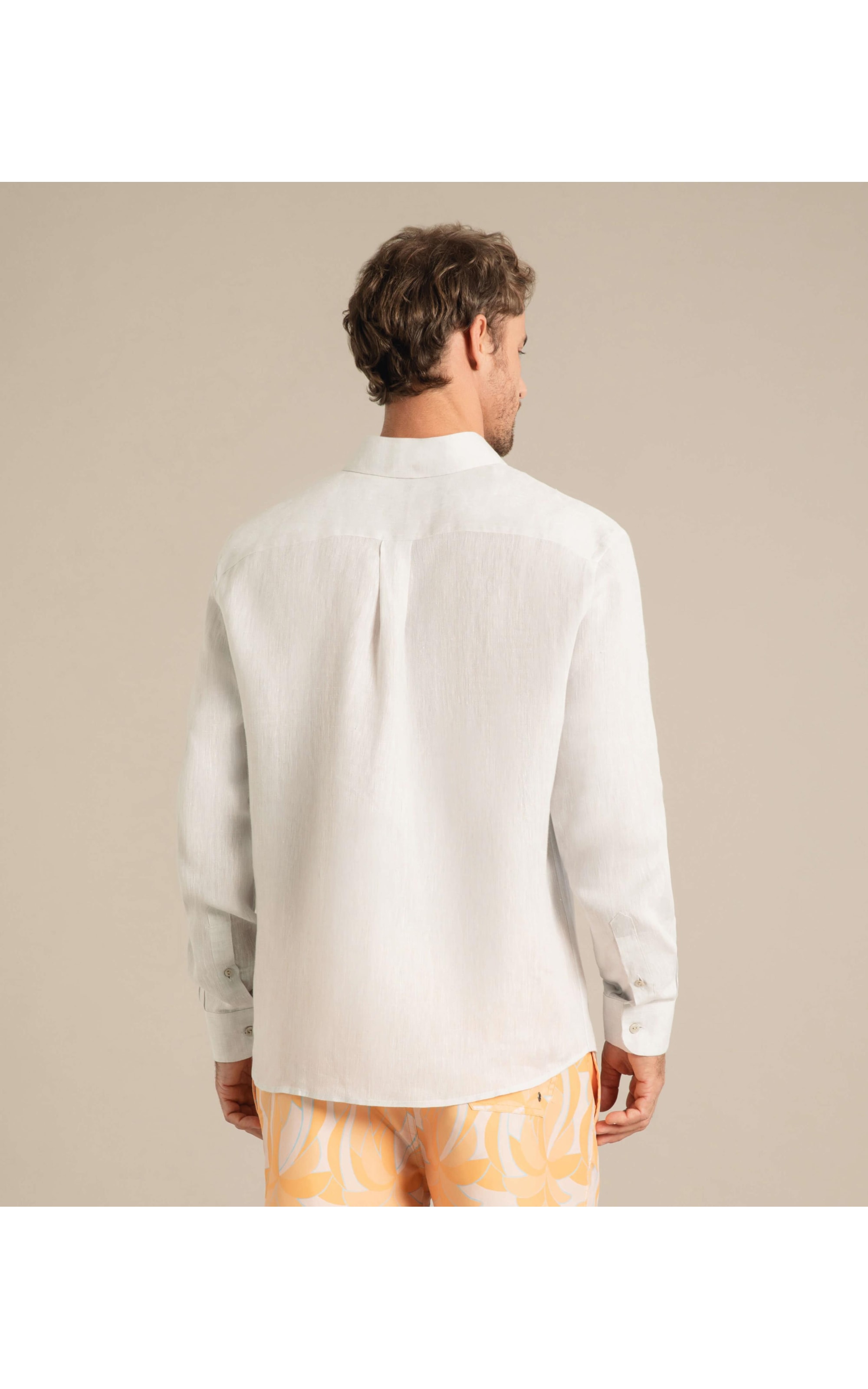 Camisa  Puro Linho  Cross Dye  Areia