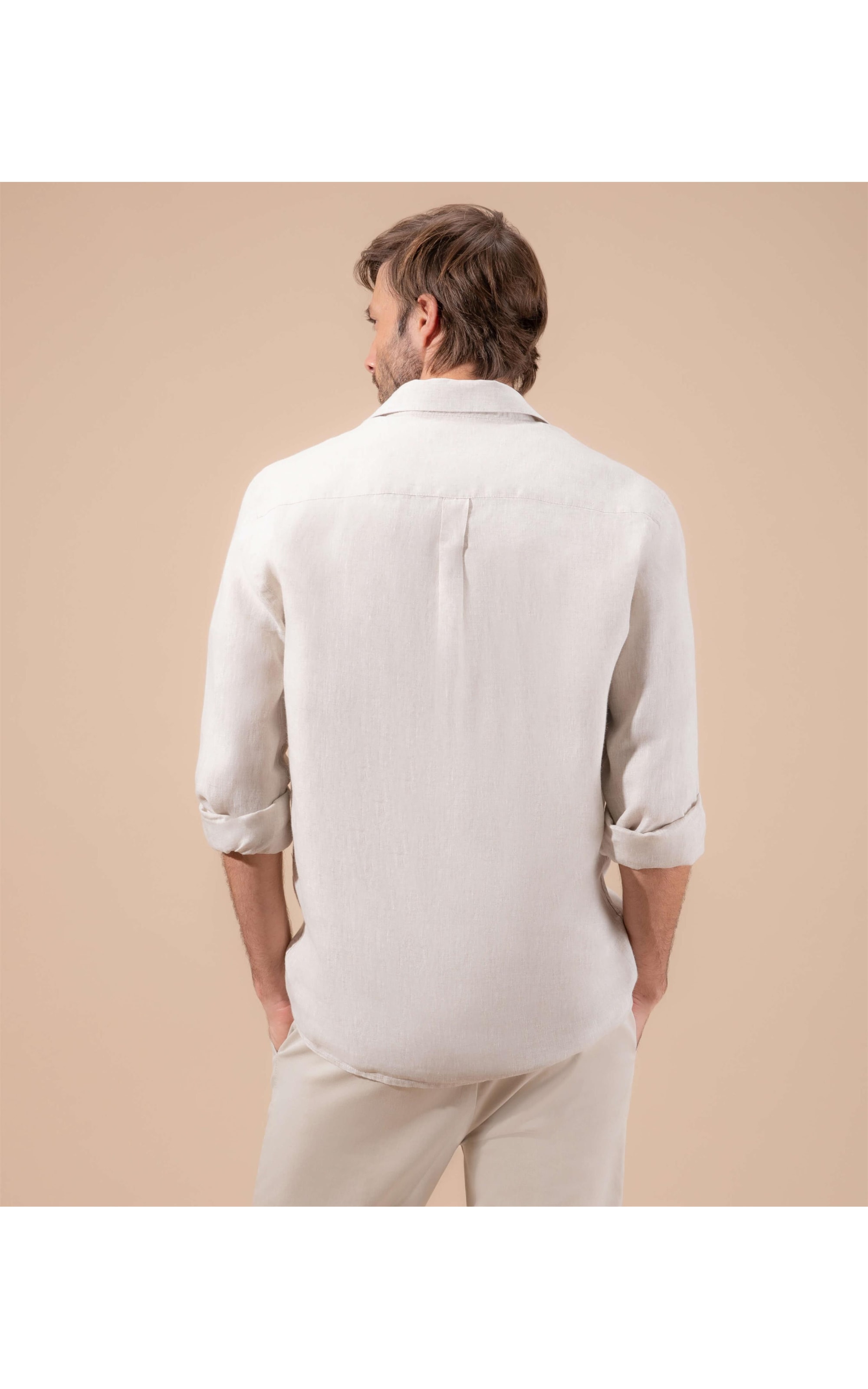 Camisa  Puro Linho  Cross Dye Areia