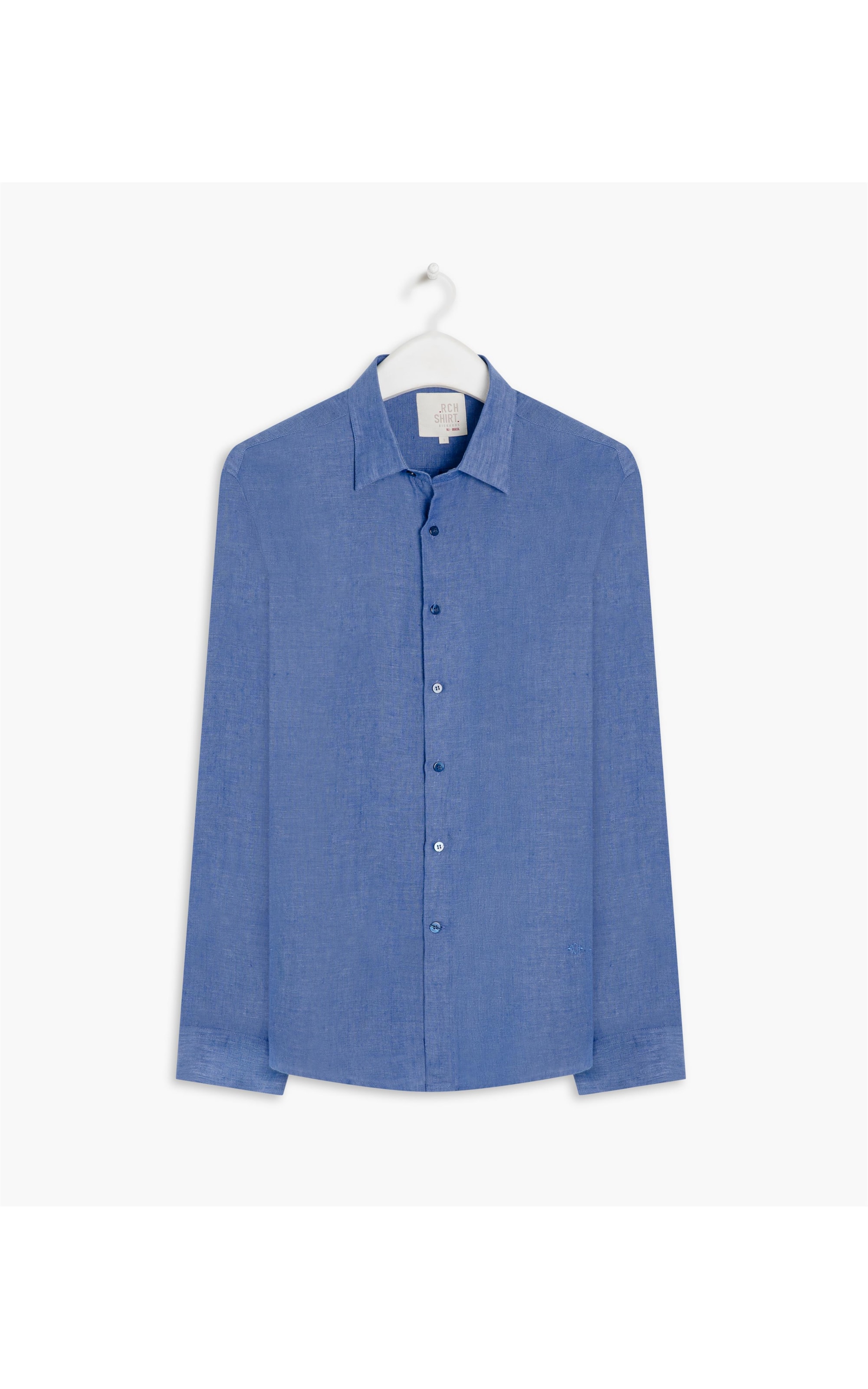 Camisa  Puro Linho  Cross Dye Azul Bic