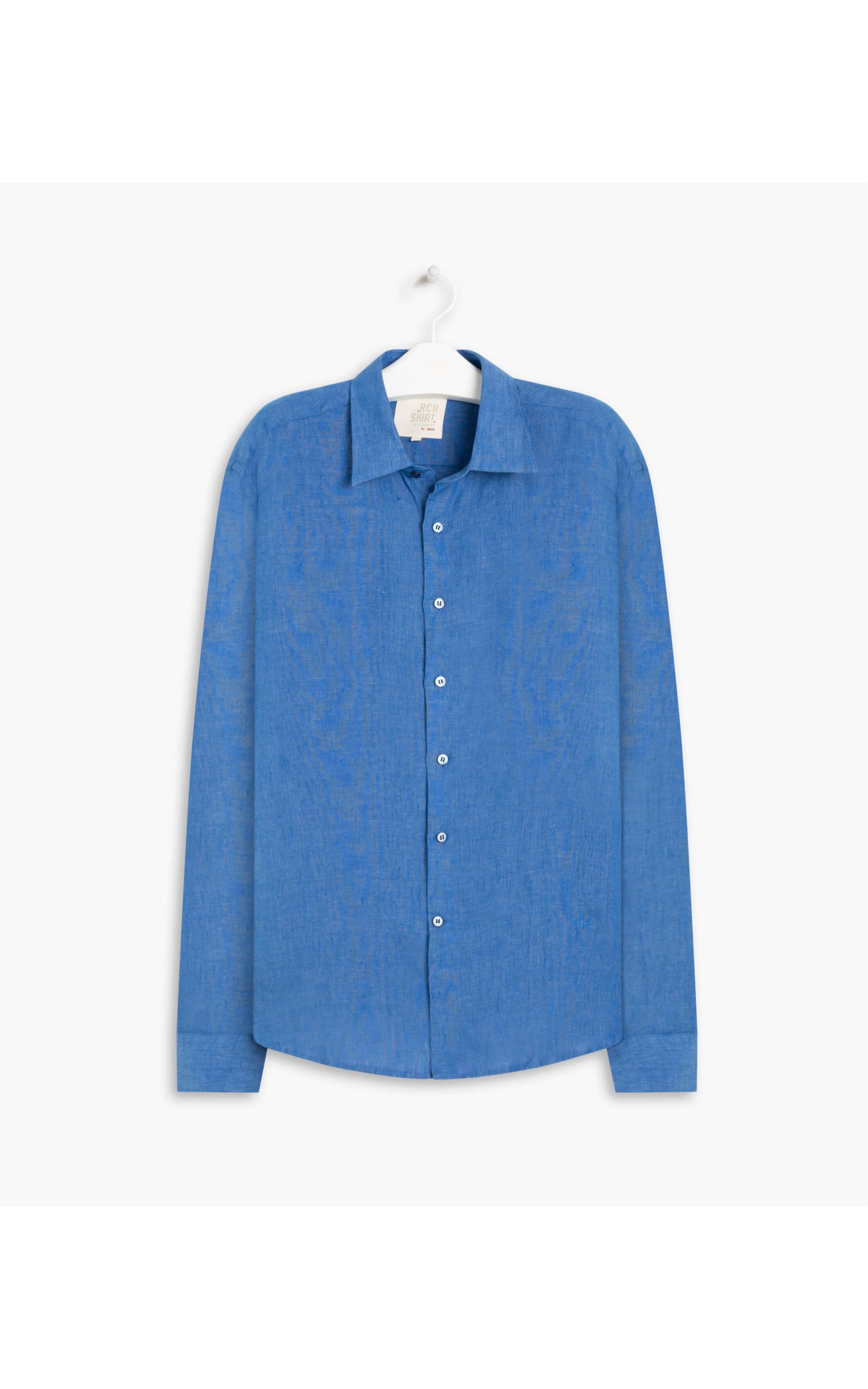 Camisa  Puro Linho  Cross Dye Azul Bic