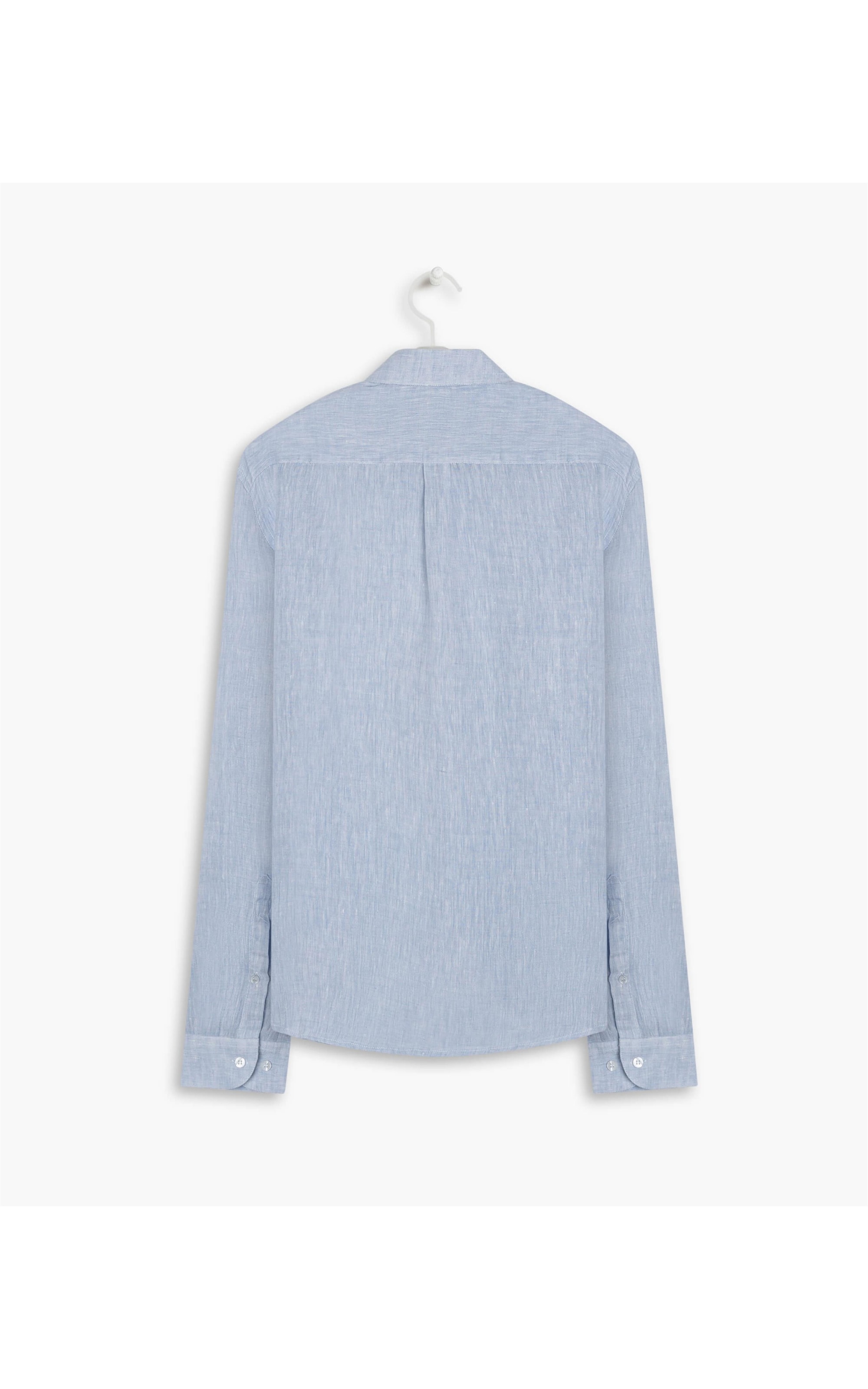 Camisa  Puro Linho  Cross Dye Azul Claro
