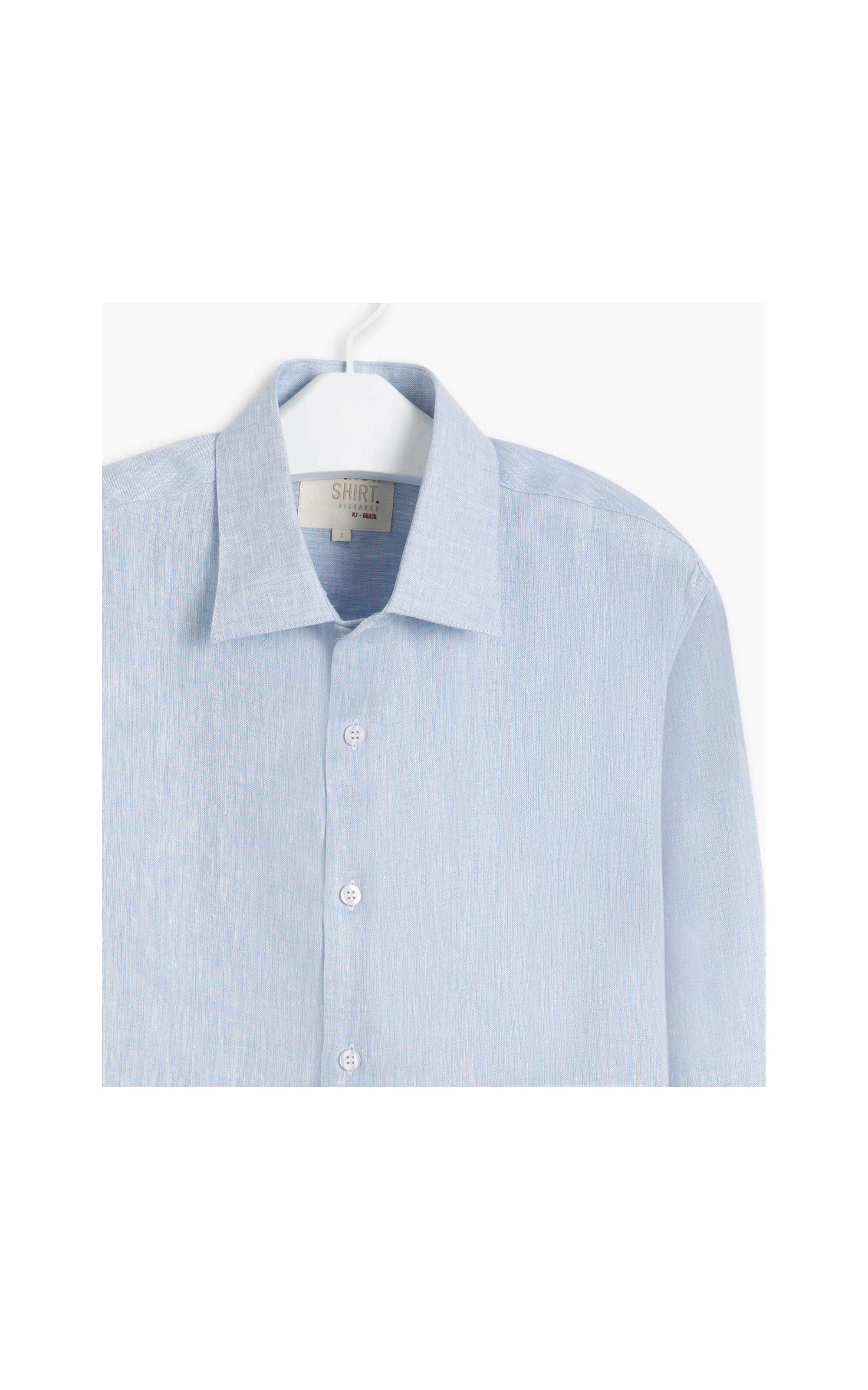 Camisa Puro Linho Cross  Dye Azul Claro
