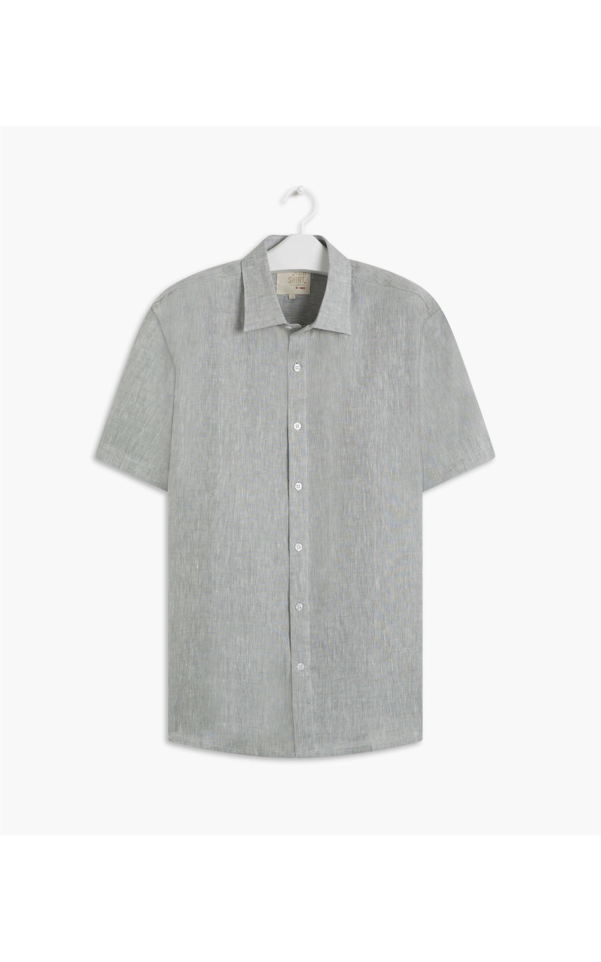 Camisa Puro Linho  Cross Dye Cinza Medio