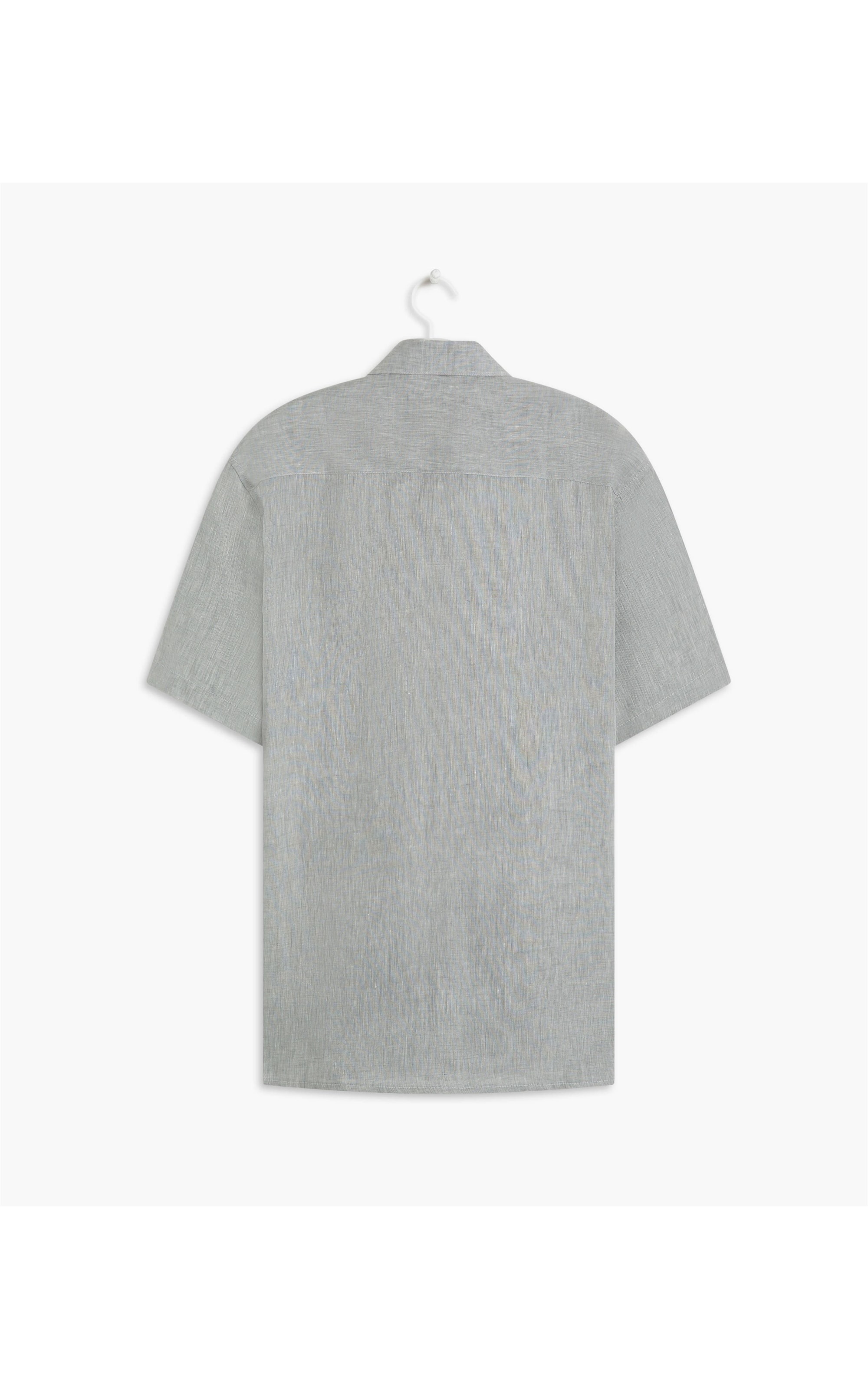 Camisa Puro Linho  Cross Dye Cinza Medio