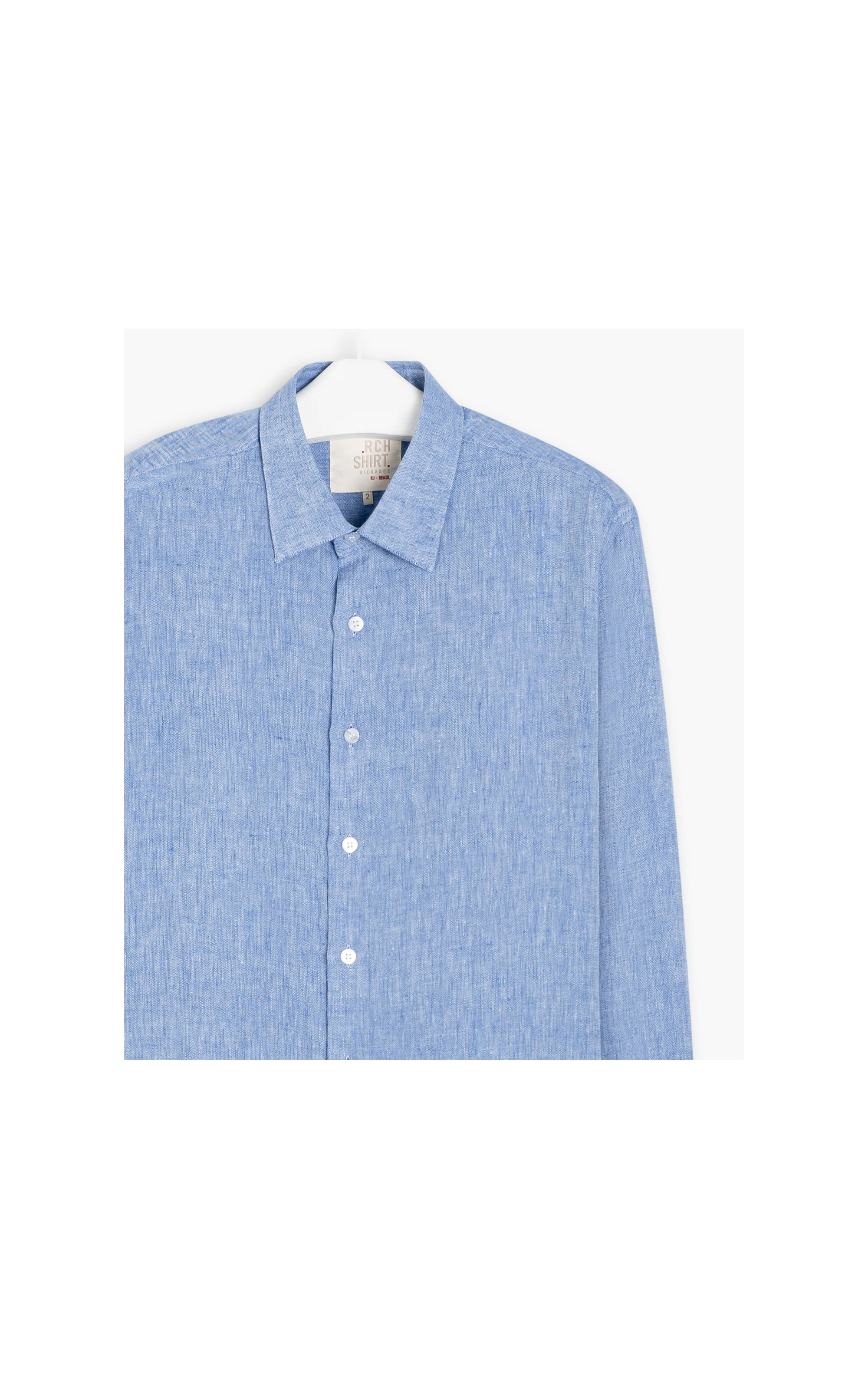 Camisa  Puro Linho  Cross Dye Dark Navy