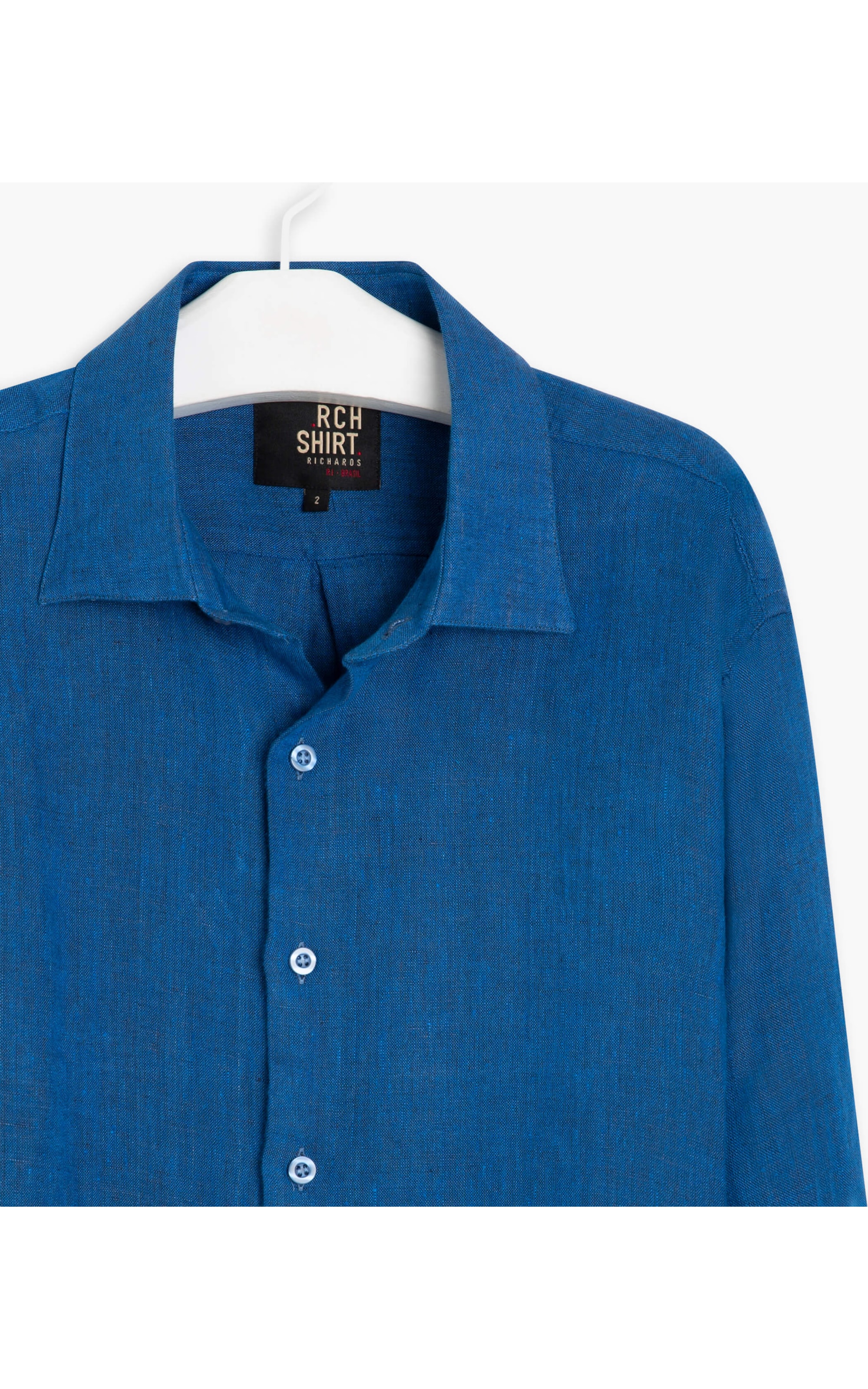 Camisa  Puro Linho  Cross Dye Dark Navy