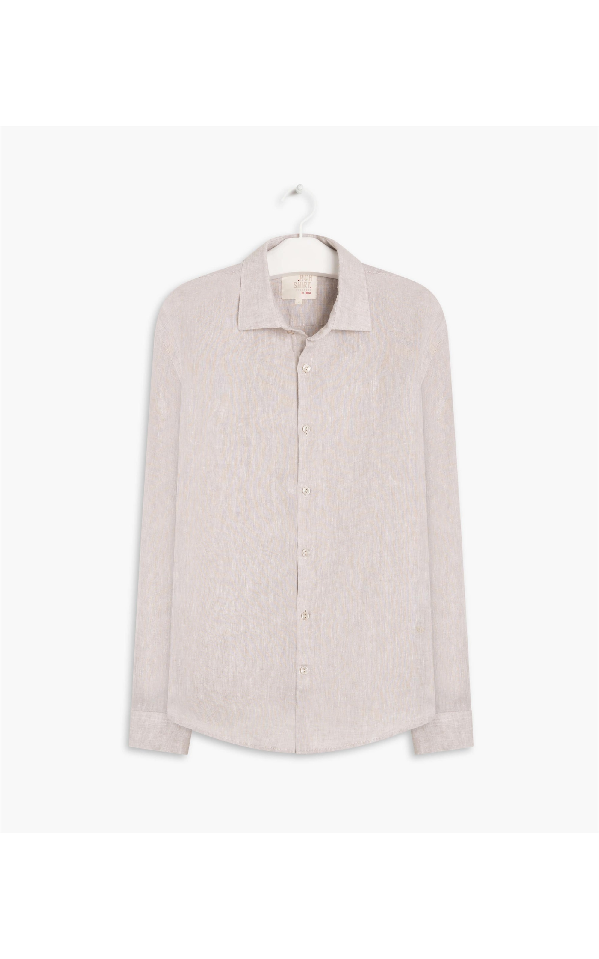 Camisa  Puro Linho Cross Dye Ml Cinza Medio