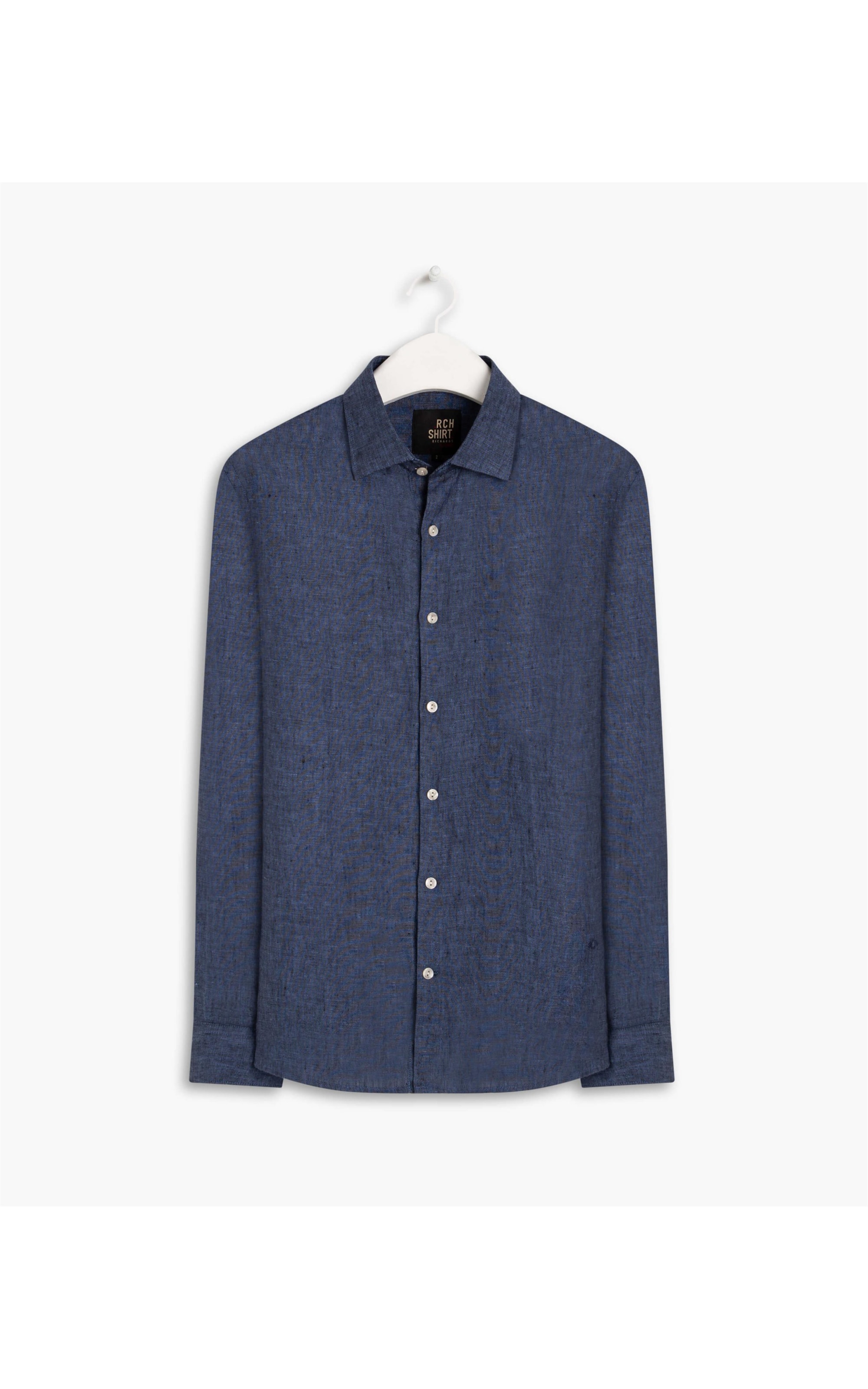 Camisa  Puro Linho Cross Dye Ml Marinho