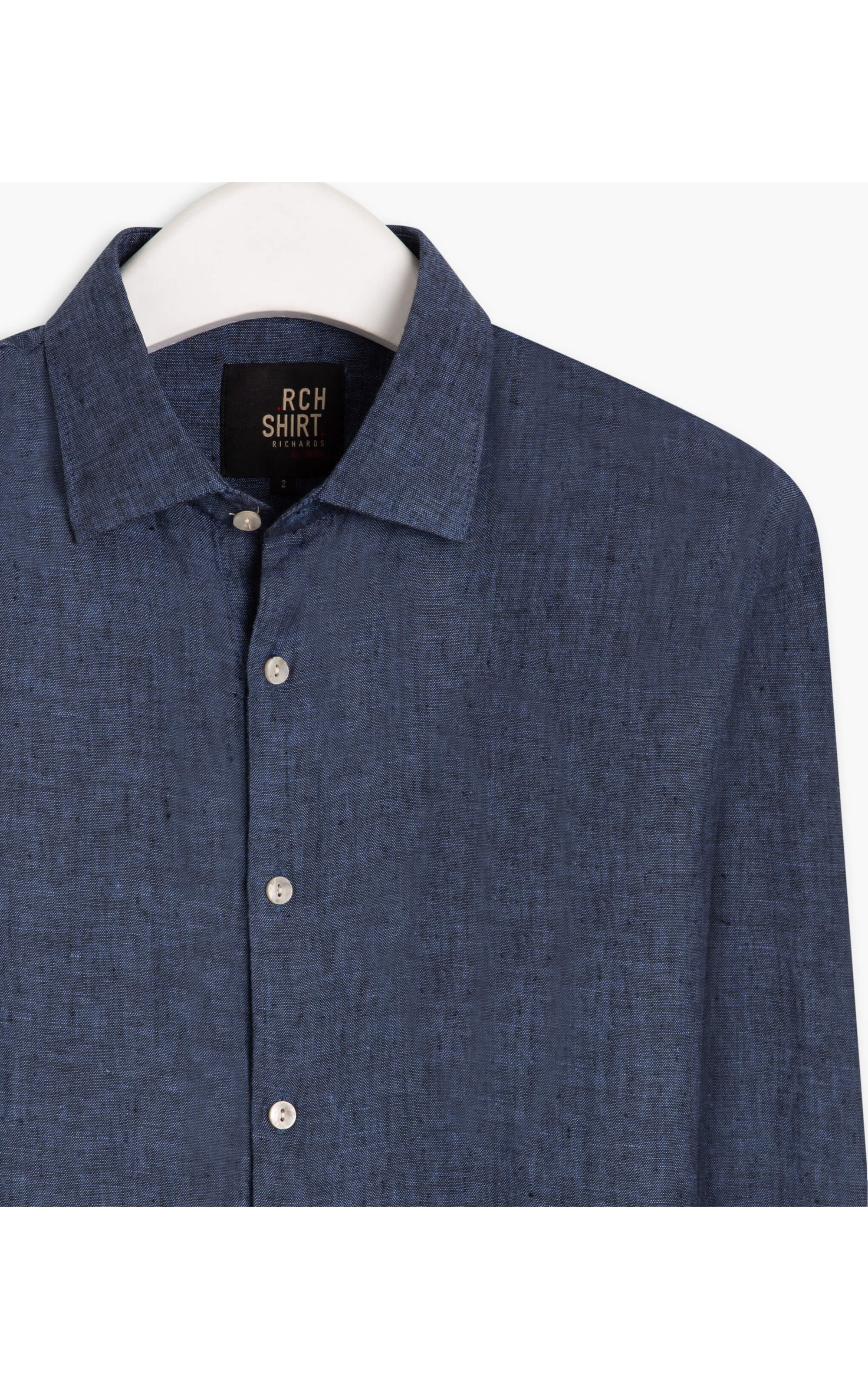 Camisa  Puro Linho Cross Dye Ml Marinho