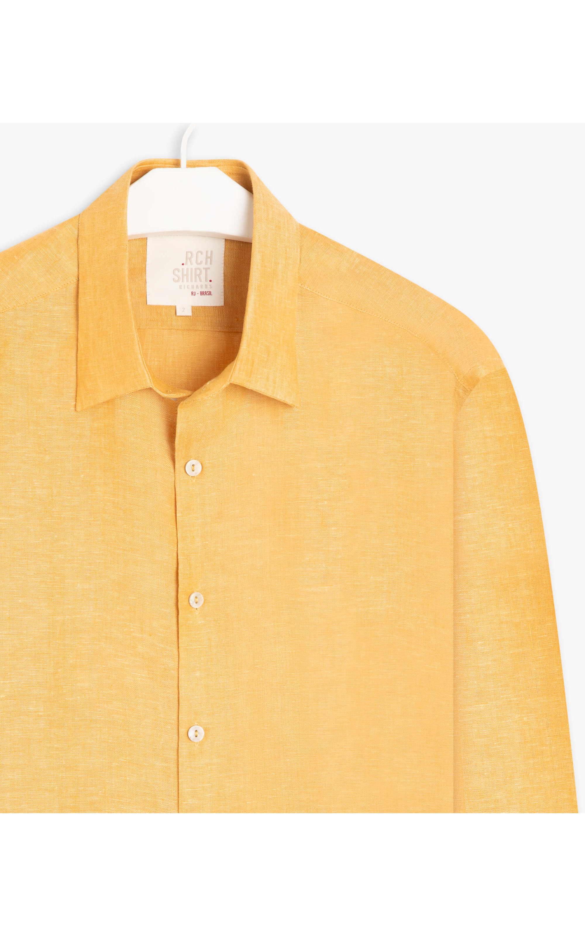 Camisa  Puro Linho  Cross Dye Mostarda