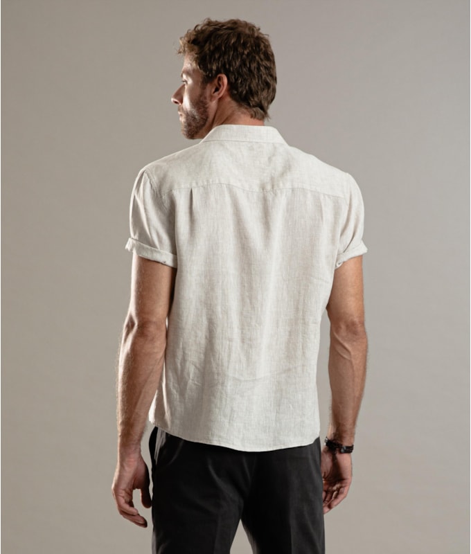 Camisa  Puro Linho  Cross Dye Natural
