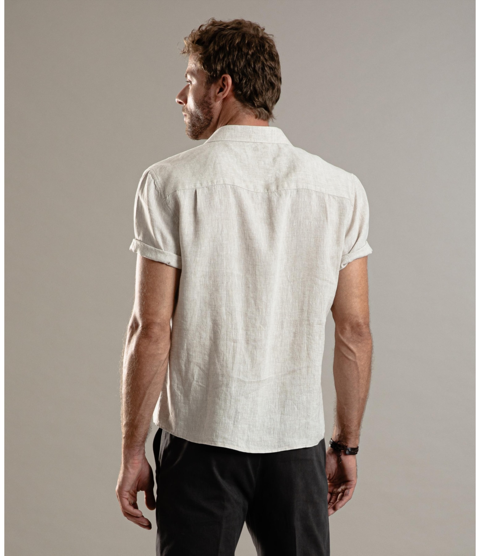 Camisa Puro Linho  Cross Dye Natural