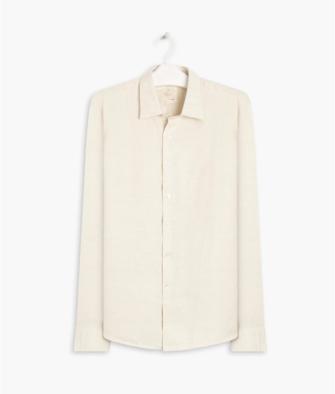 Camisa  Puro Linho  Cross Dye Natural0