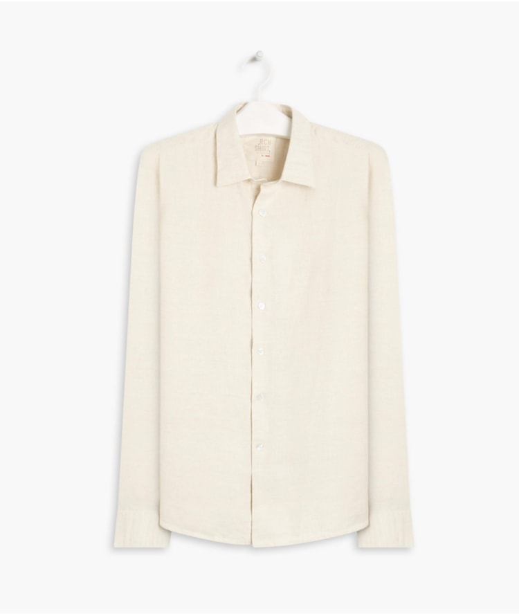 Camisa  Puro Linho  Cross Dye Natural0