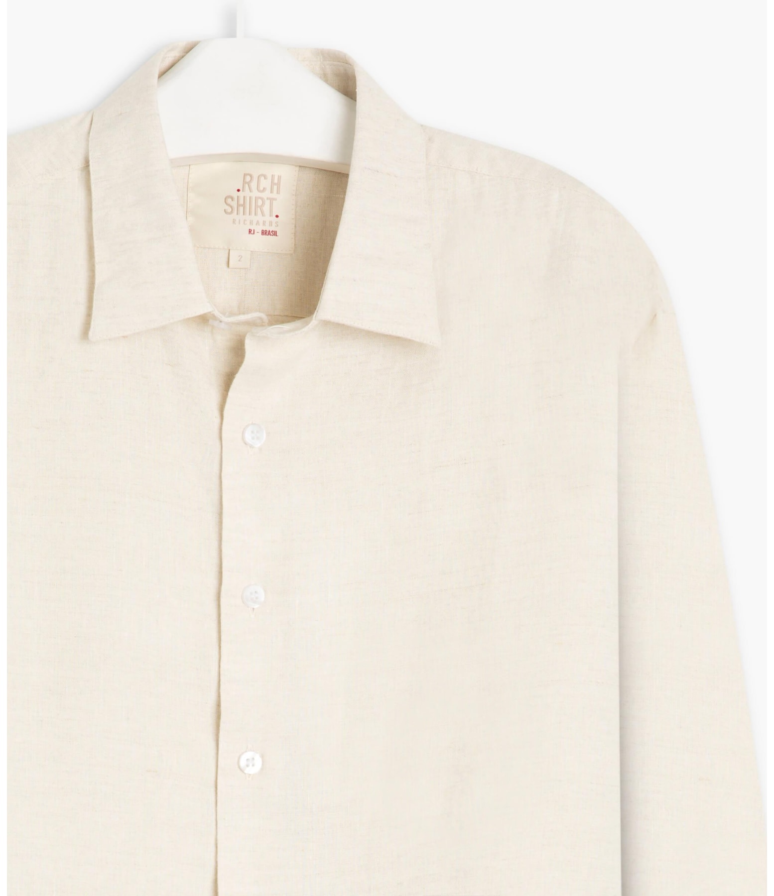 Camisa  Puro Linho  Cross Dye Natural0