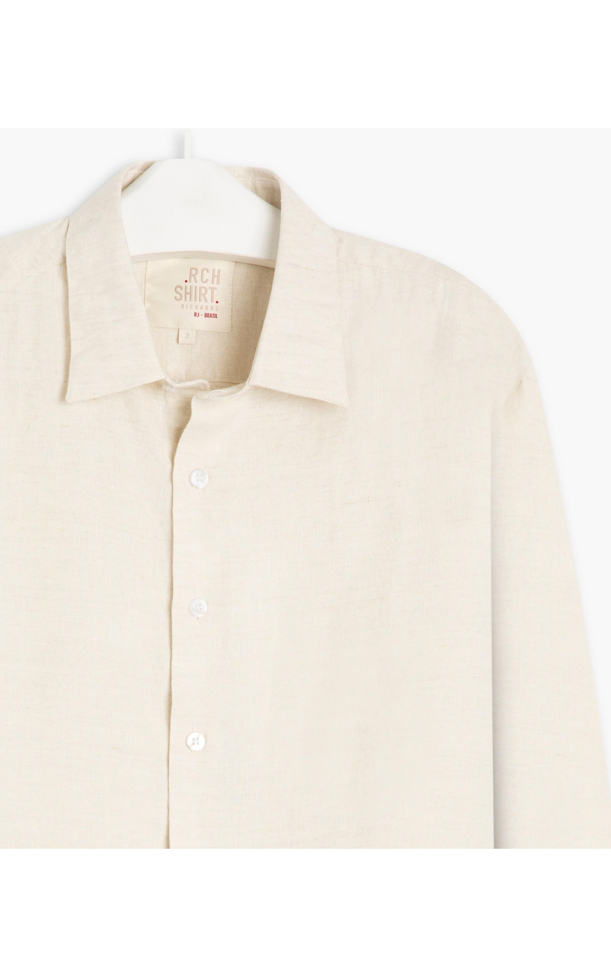 Camisa  Puro Linho  Cross Dye Natural0