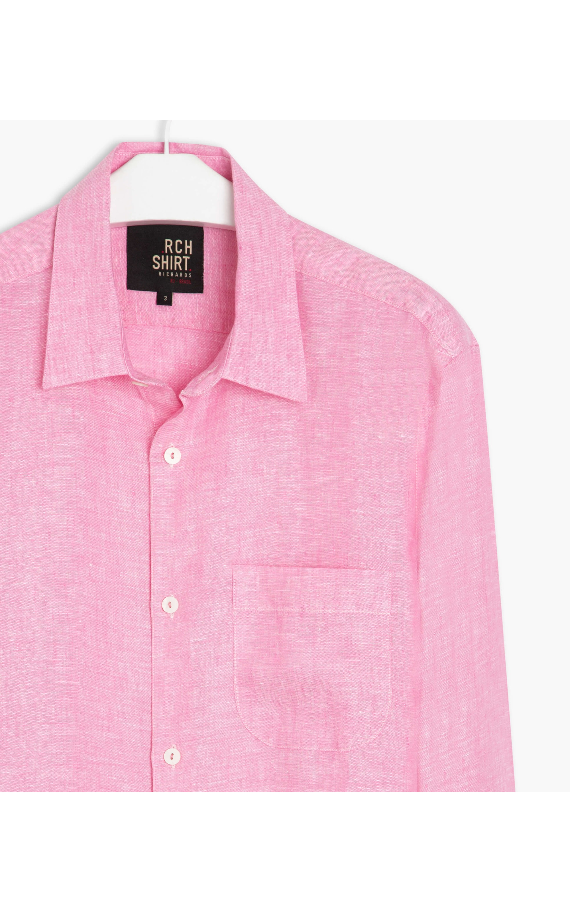 Camisa Puro Linho Cross  Dye Rosa