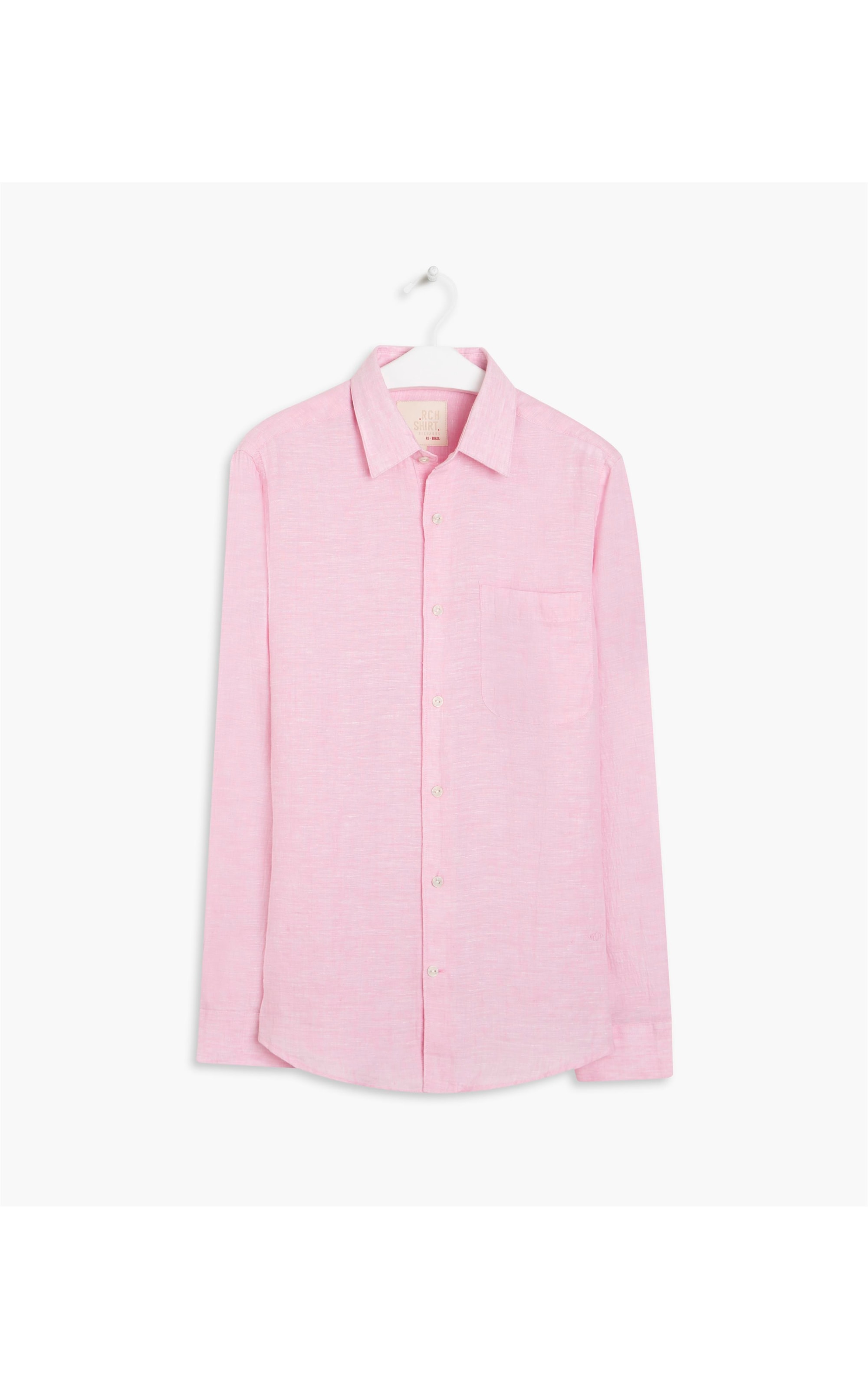 Camisa  Puro Linho  Cross Dye Rosa