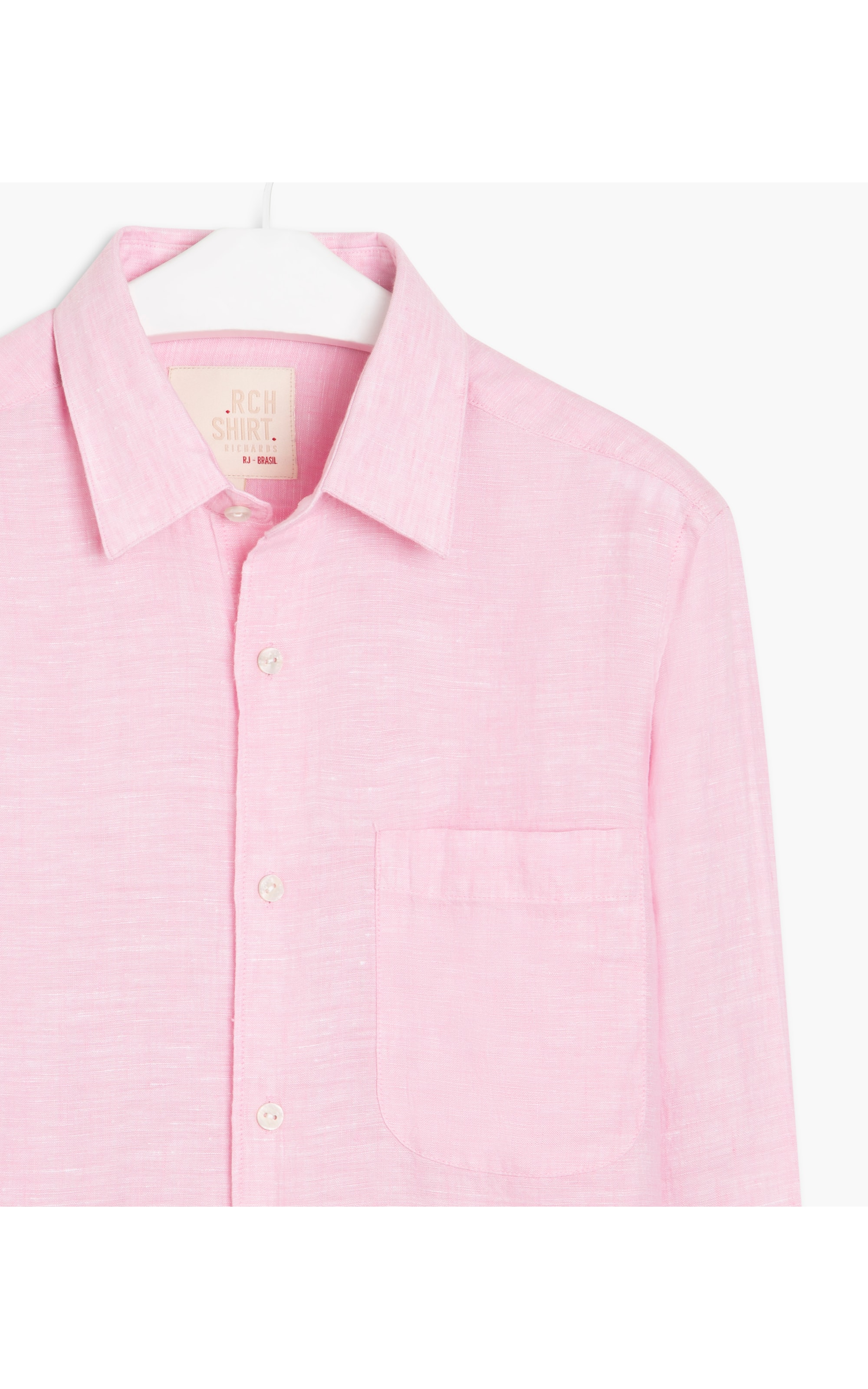 Camisa  Puro Linho  Cross Dye Rosa