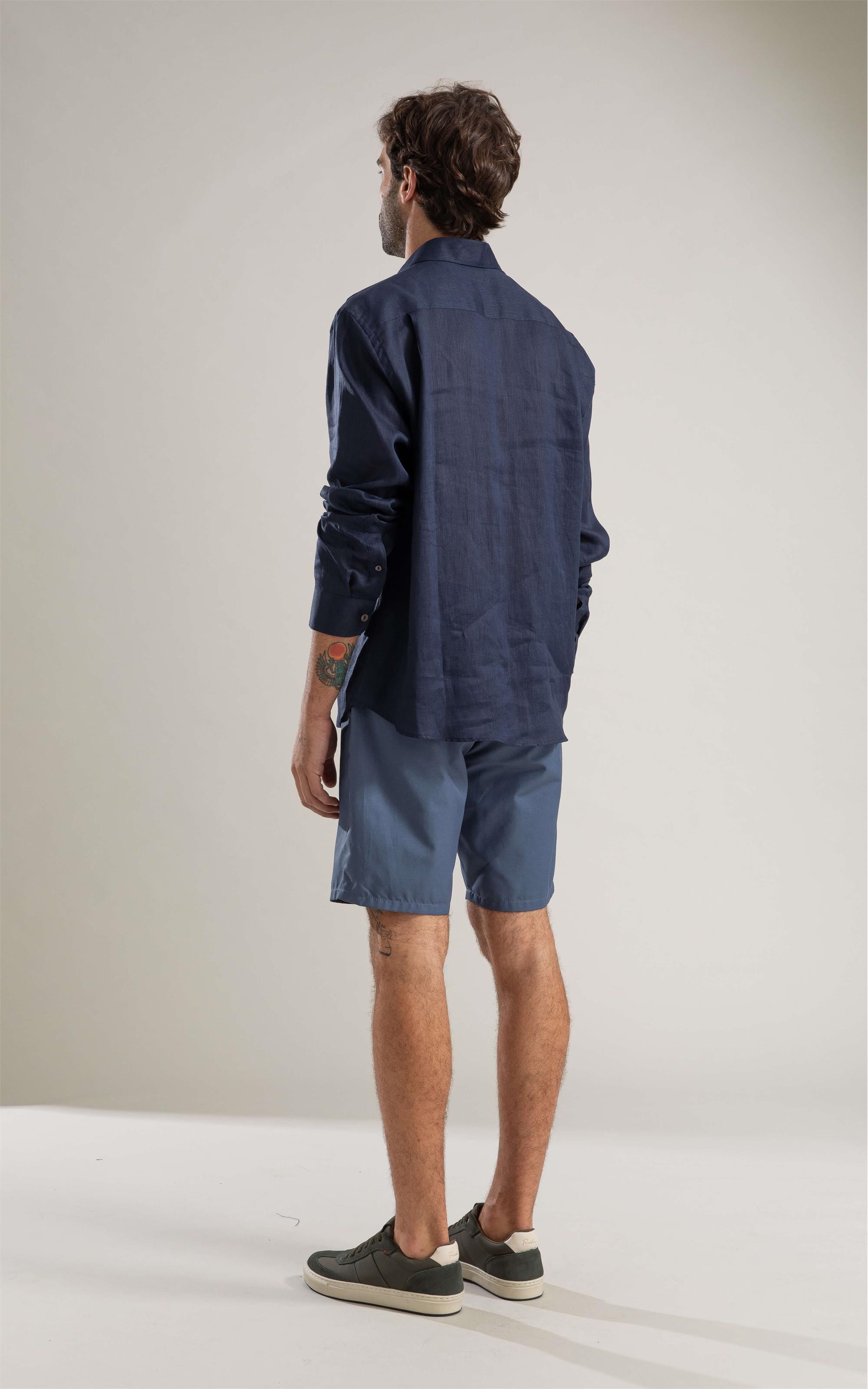 Camisa  Puro Linho  Dark Navy