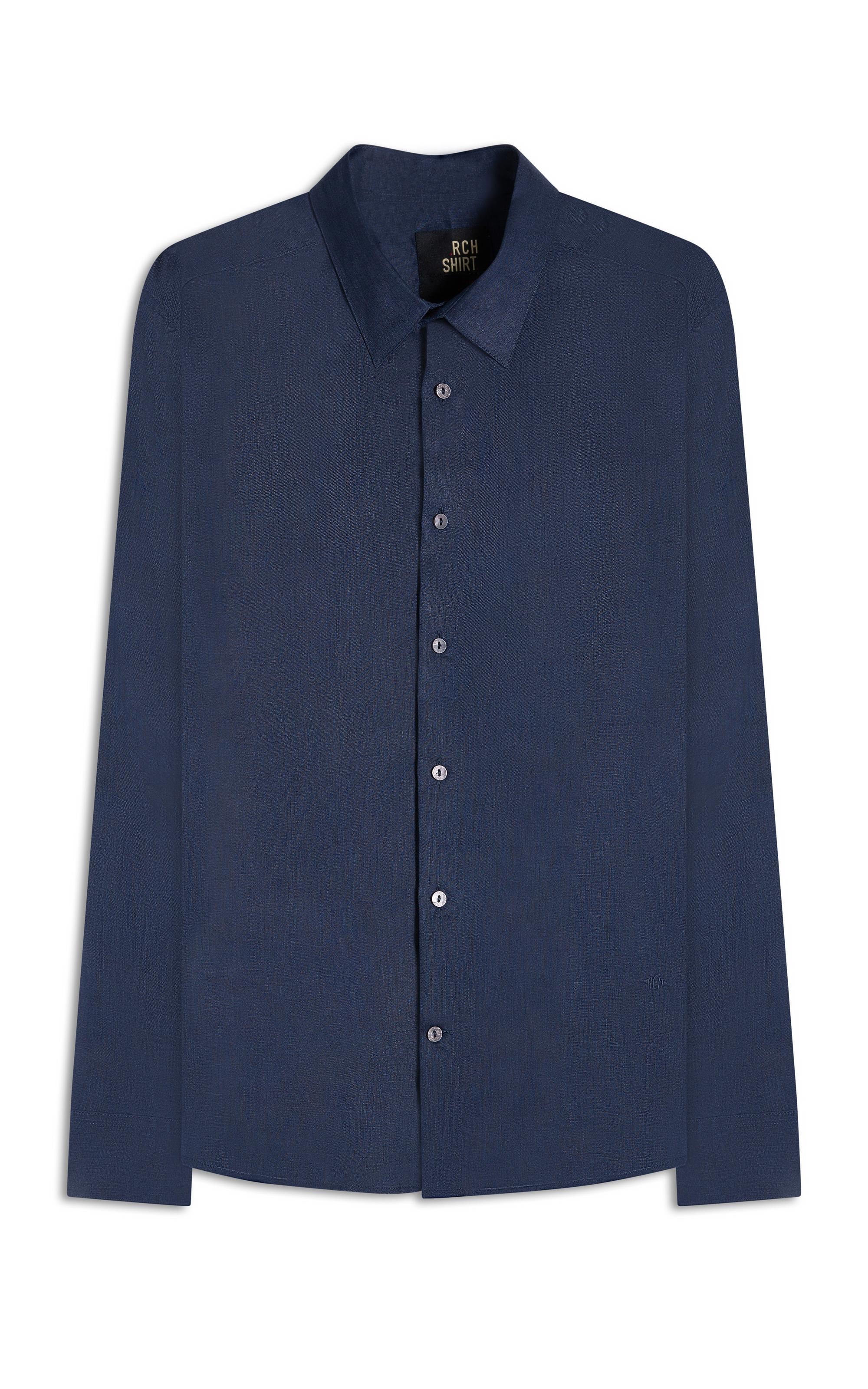 Camisa  Puro Linho Dark Navy Ii