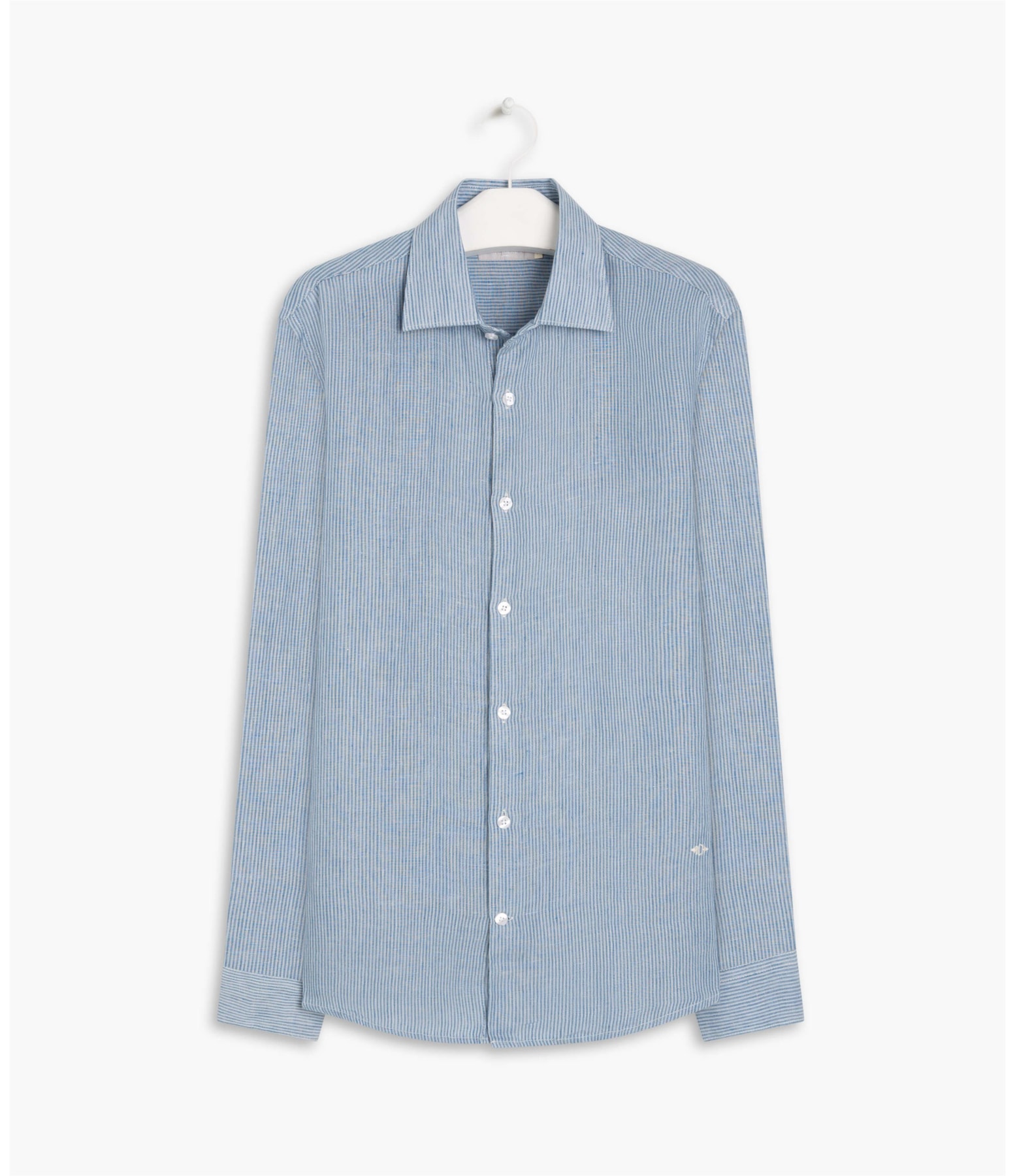 Camisa  Puro Linho  Davi Azul Bic