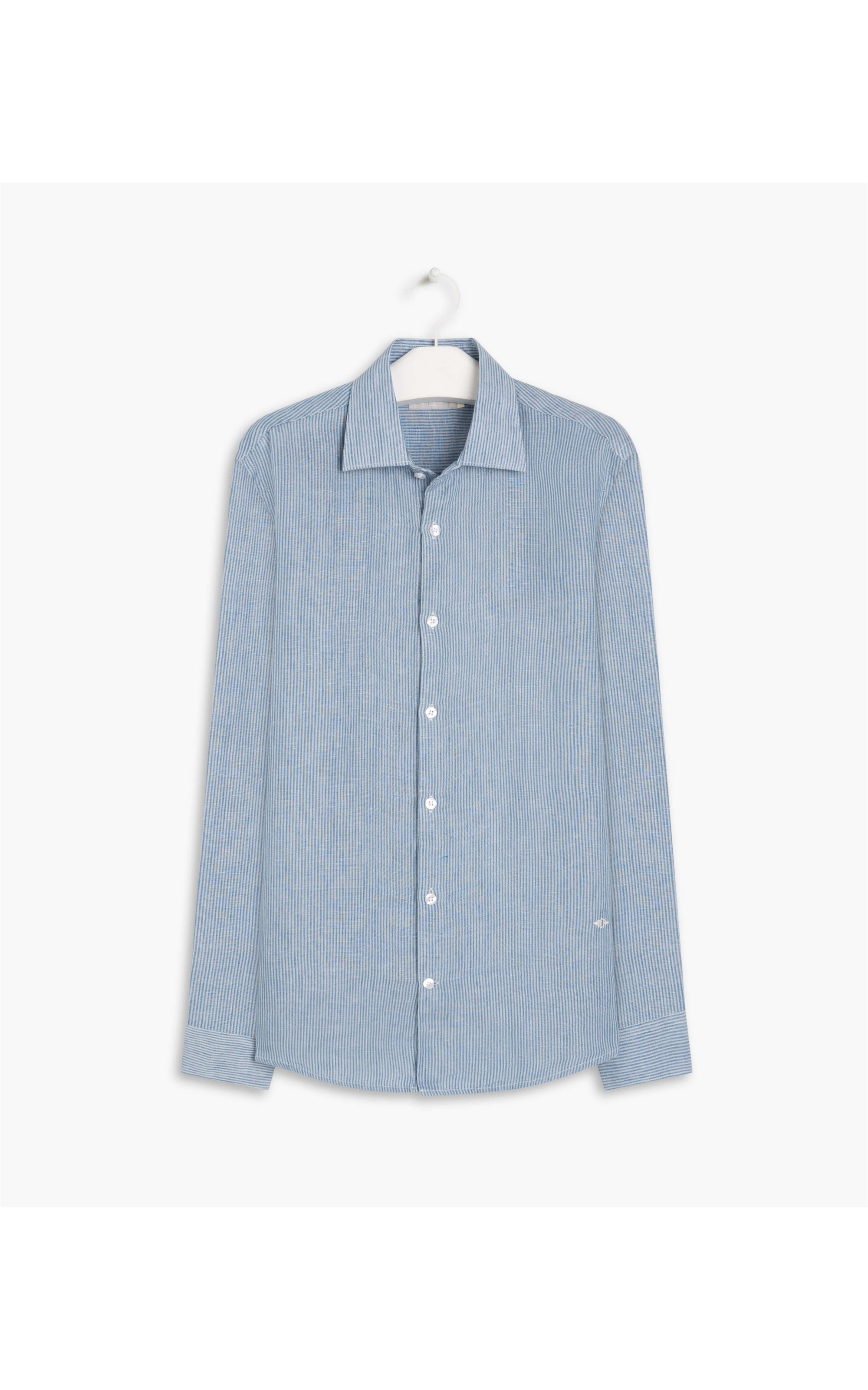 Camisa  Puro Linho  Davi Azul Bic