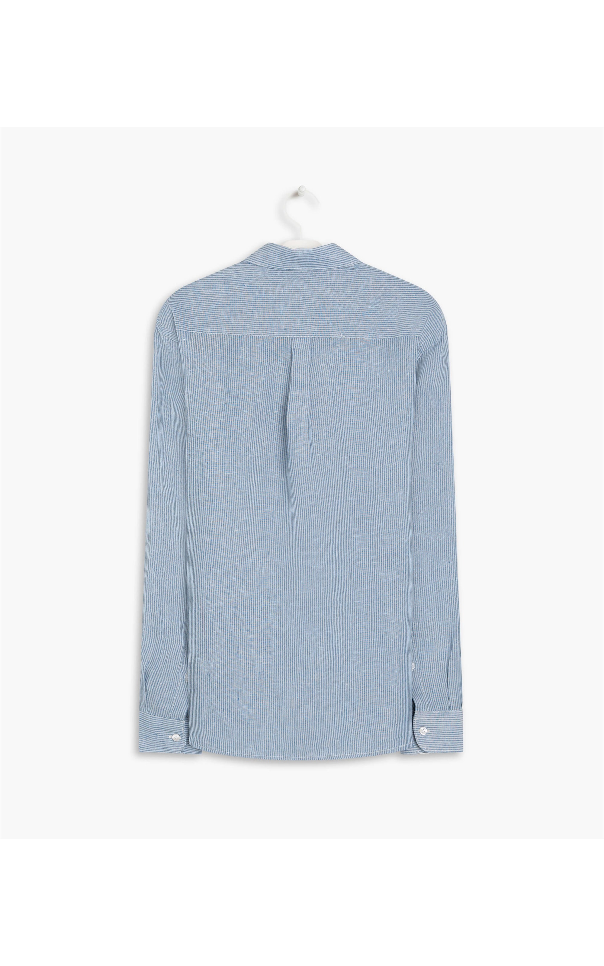 Camisa  Puro Linho  Davi Azul Bic