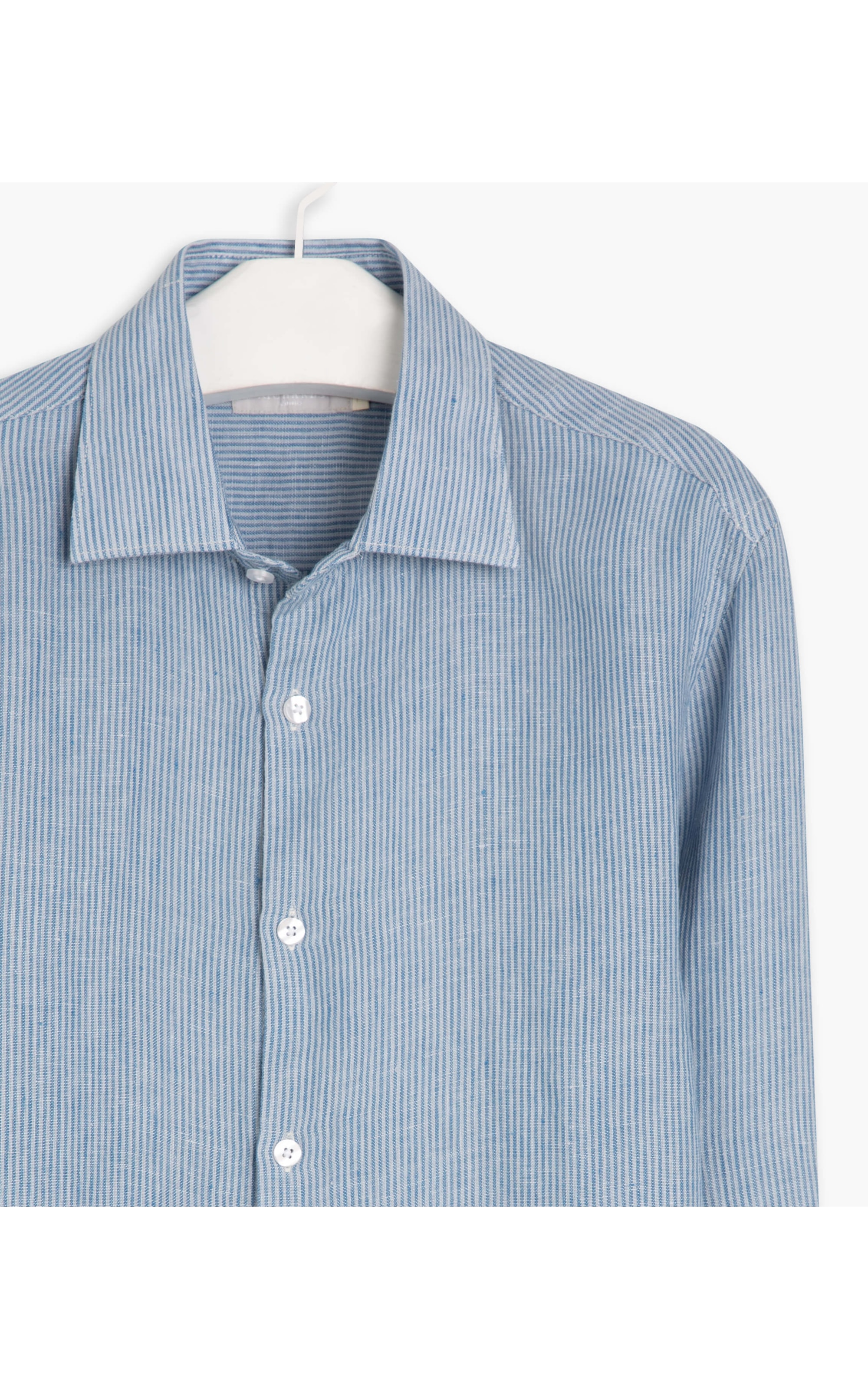 Camisa  Puro Linho  Davi Azul Bic