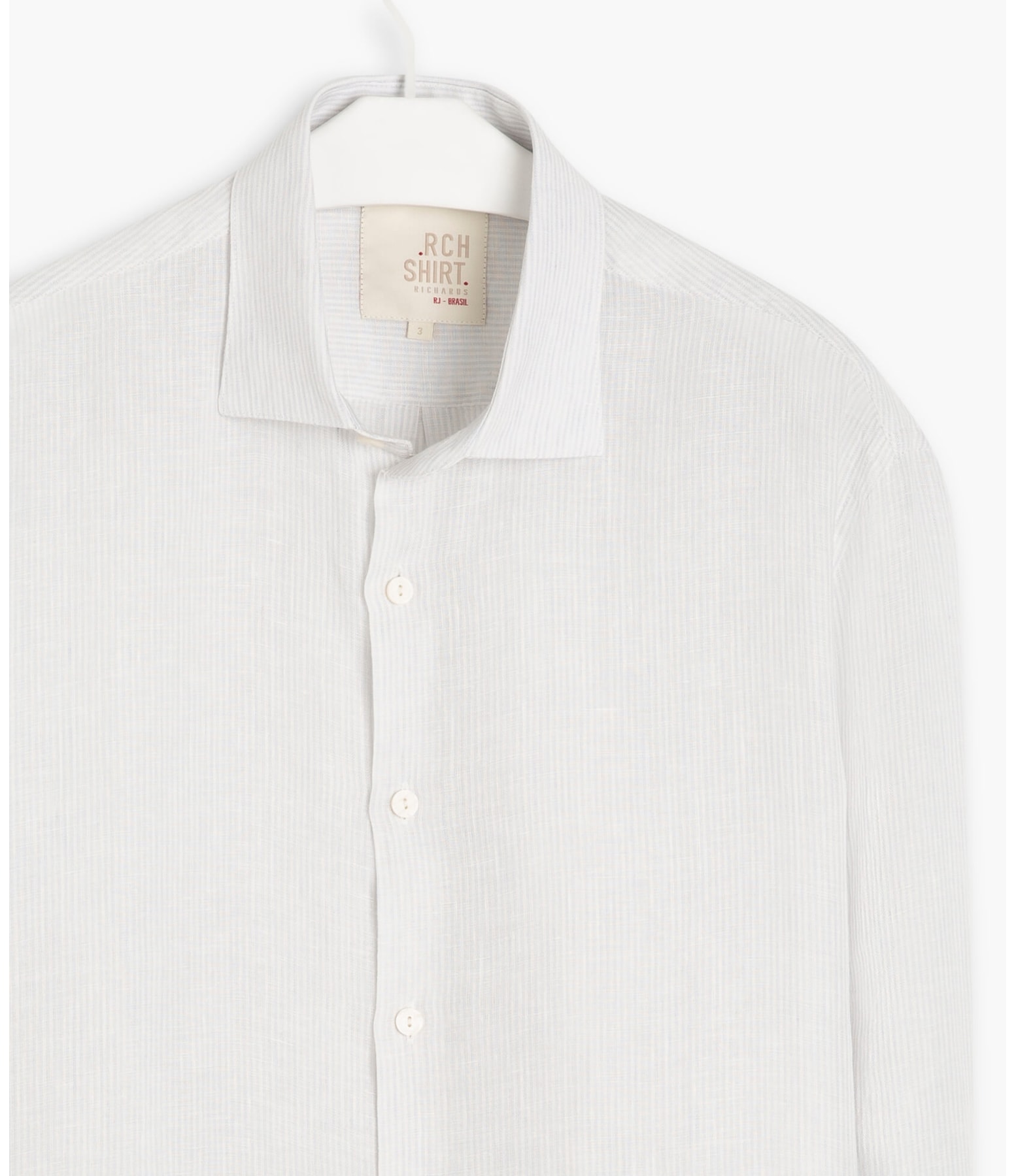 Camisa  Puro Linho  Davi Cinza Claro