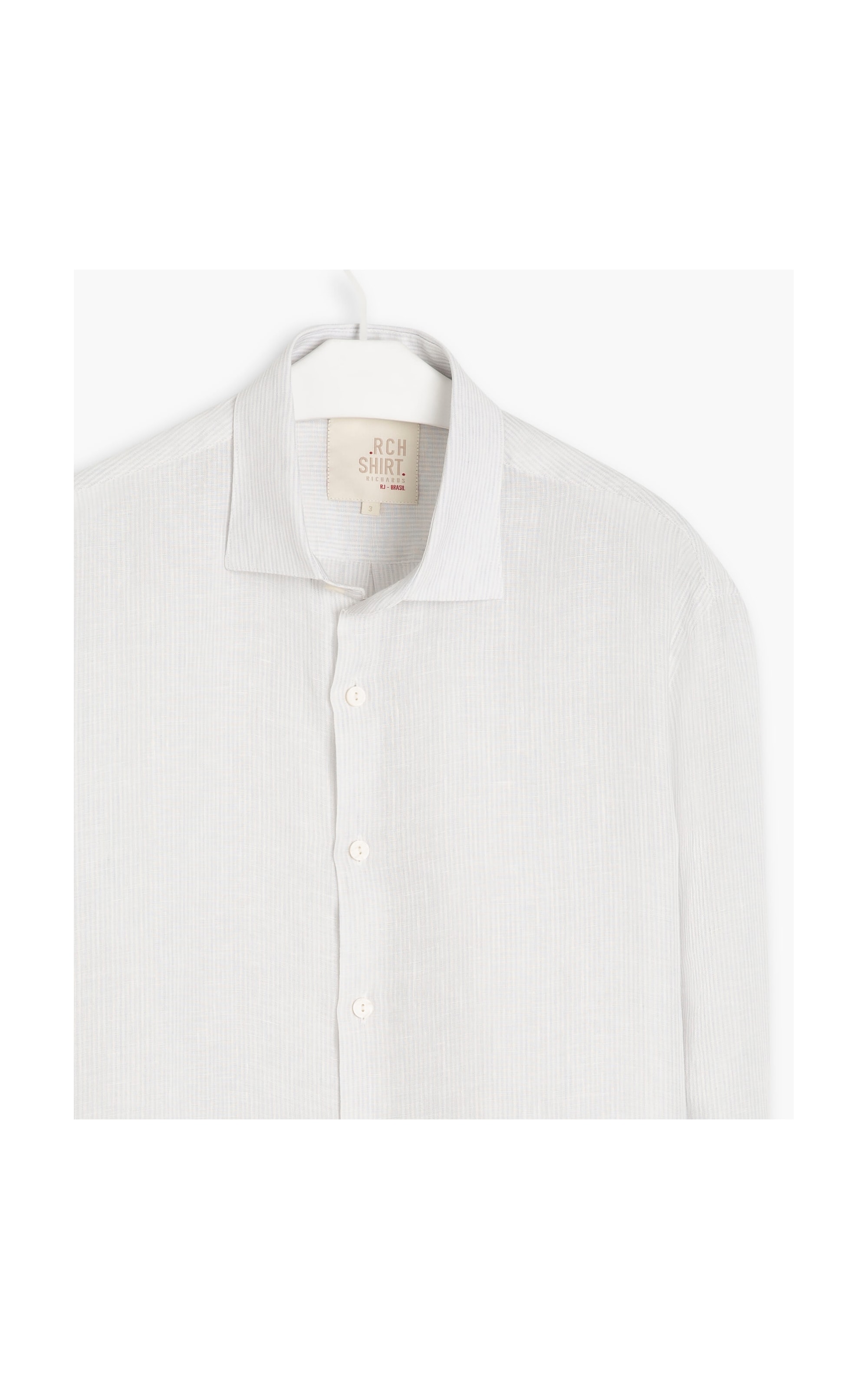 Camisa  Puro Linho  Davi Cinza Claro