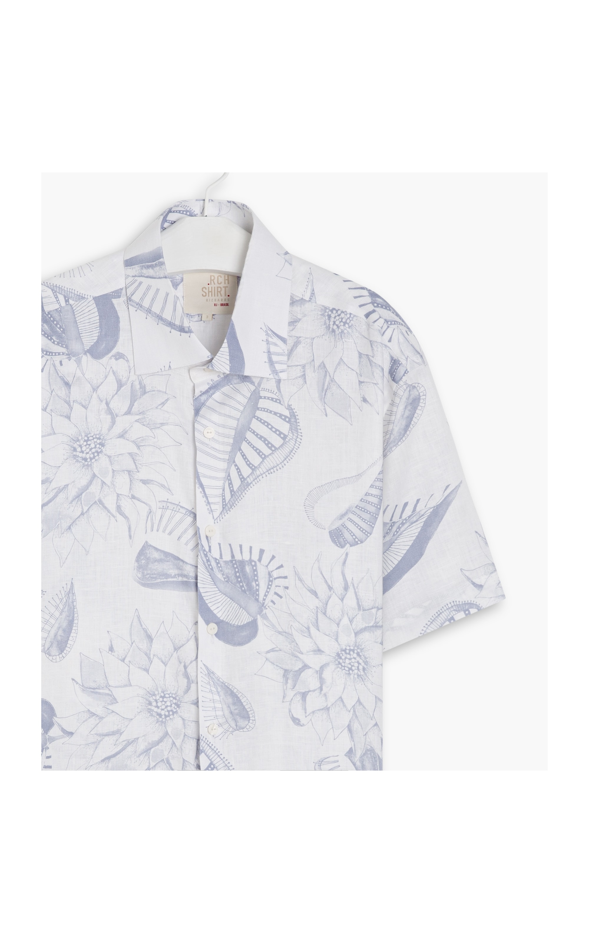 Camisa Puro Linho Estampada Dalia Mc Hortencia