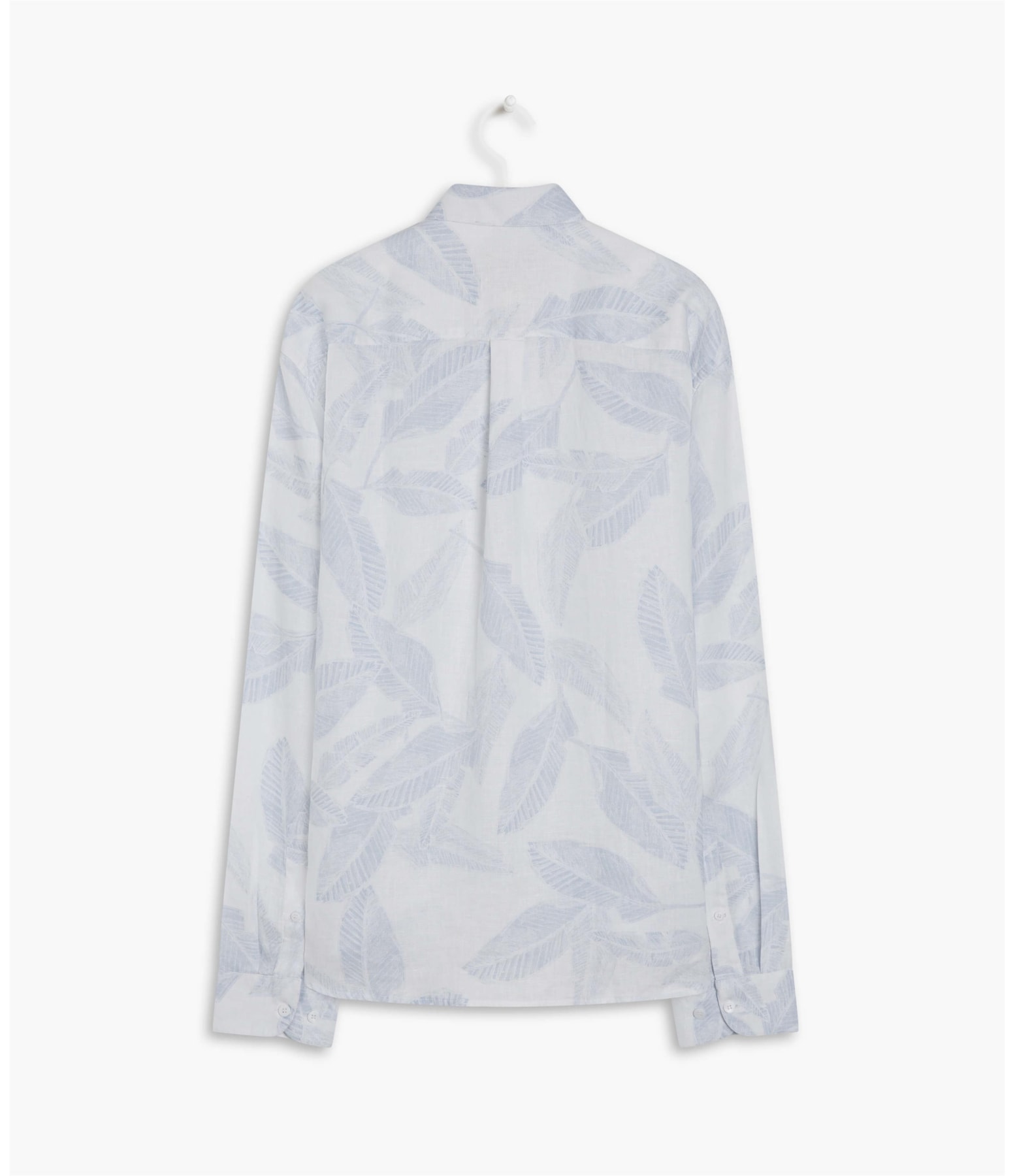  Camisa Puro Linho Estampada Feuillage m Hortencia