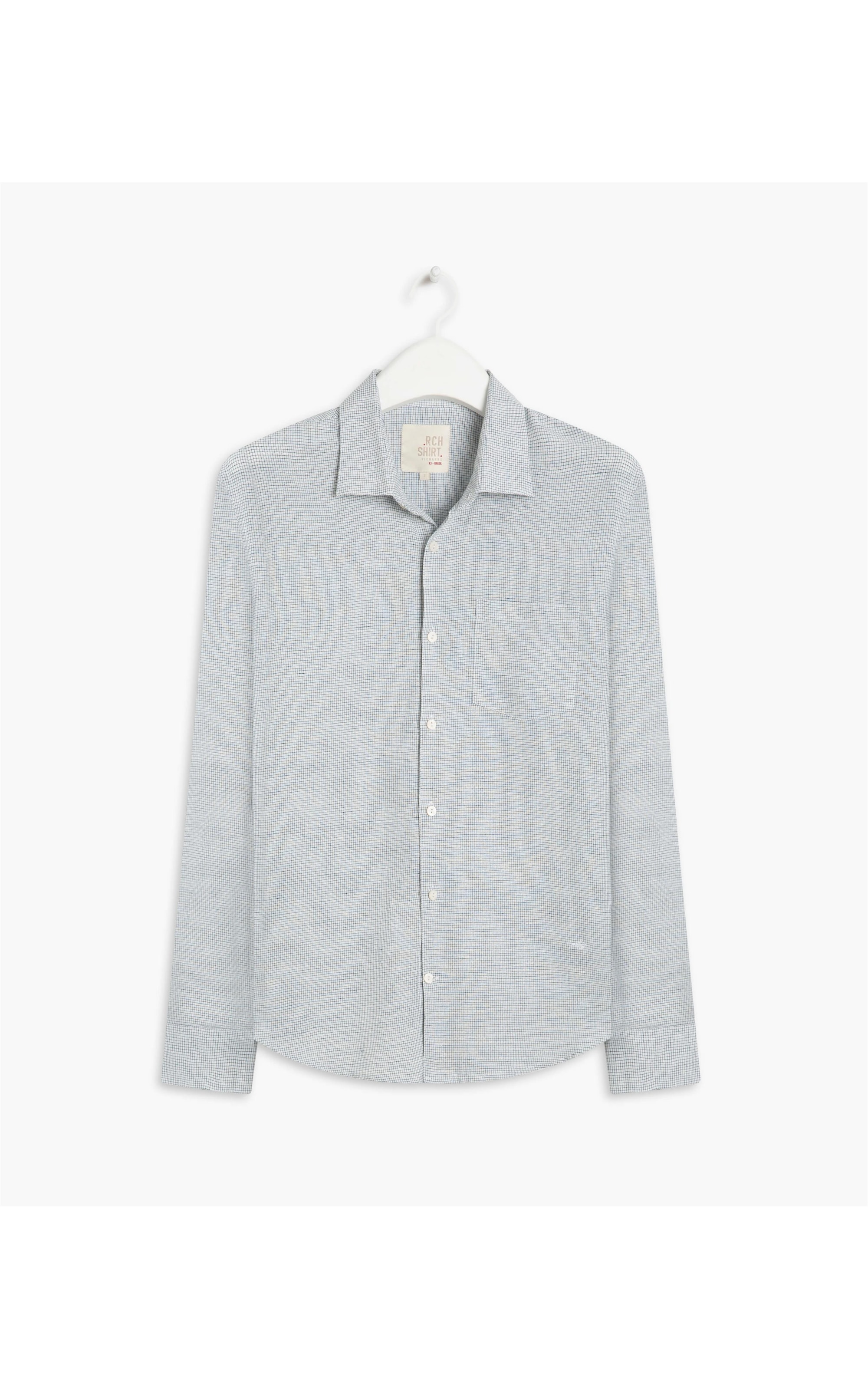 Camisa Puro Linho Felipe  Blend Ml Marinho