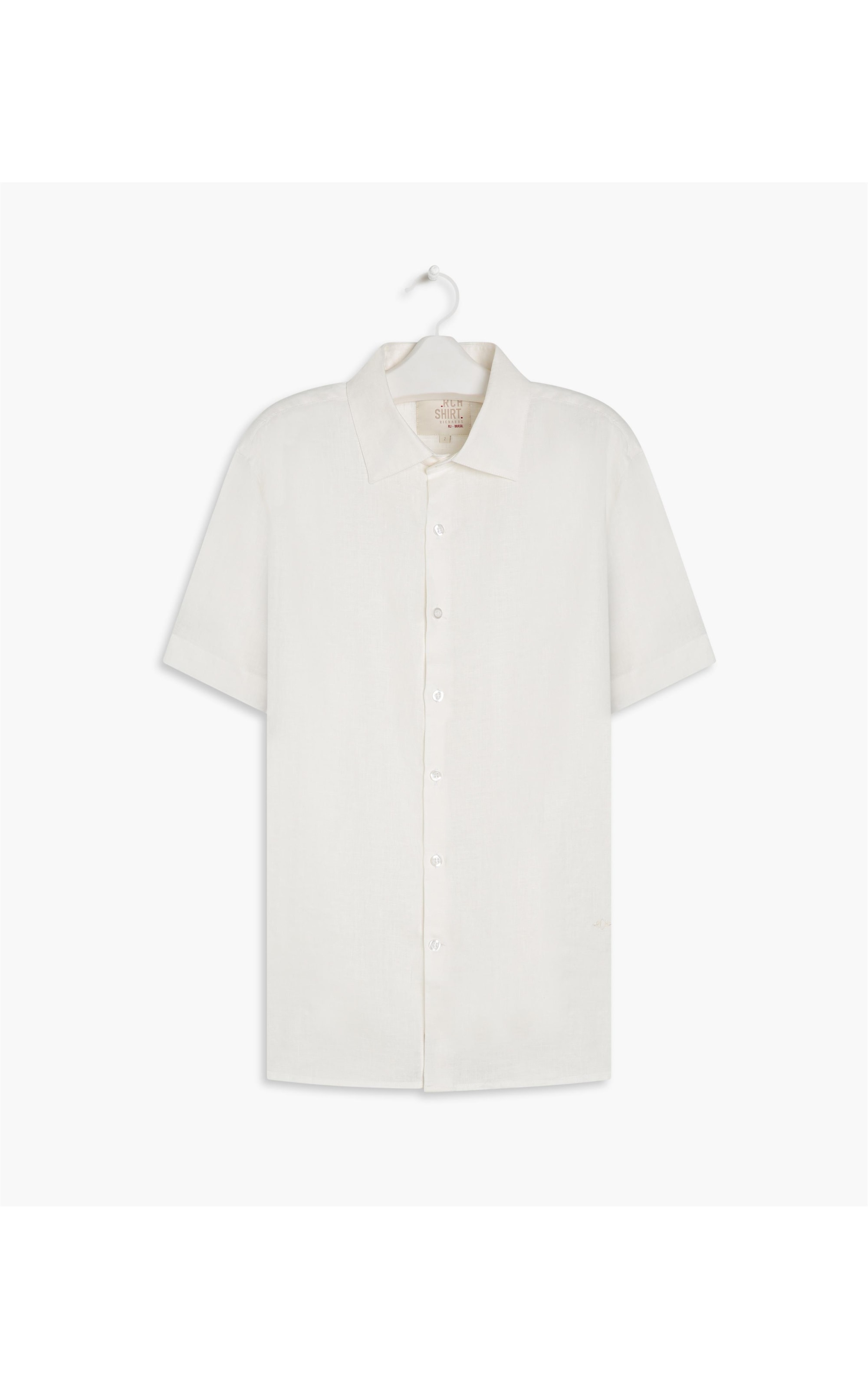 Camisa  Puro Linho  Garment Dye Branco