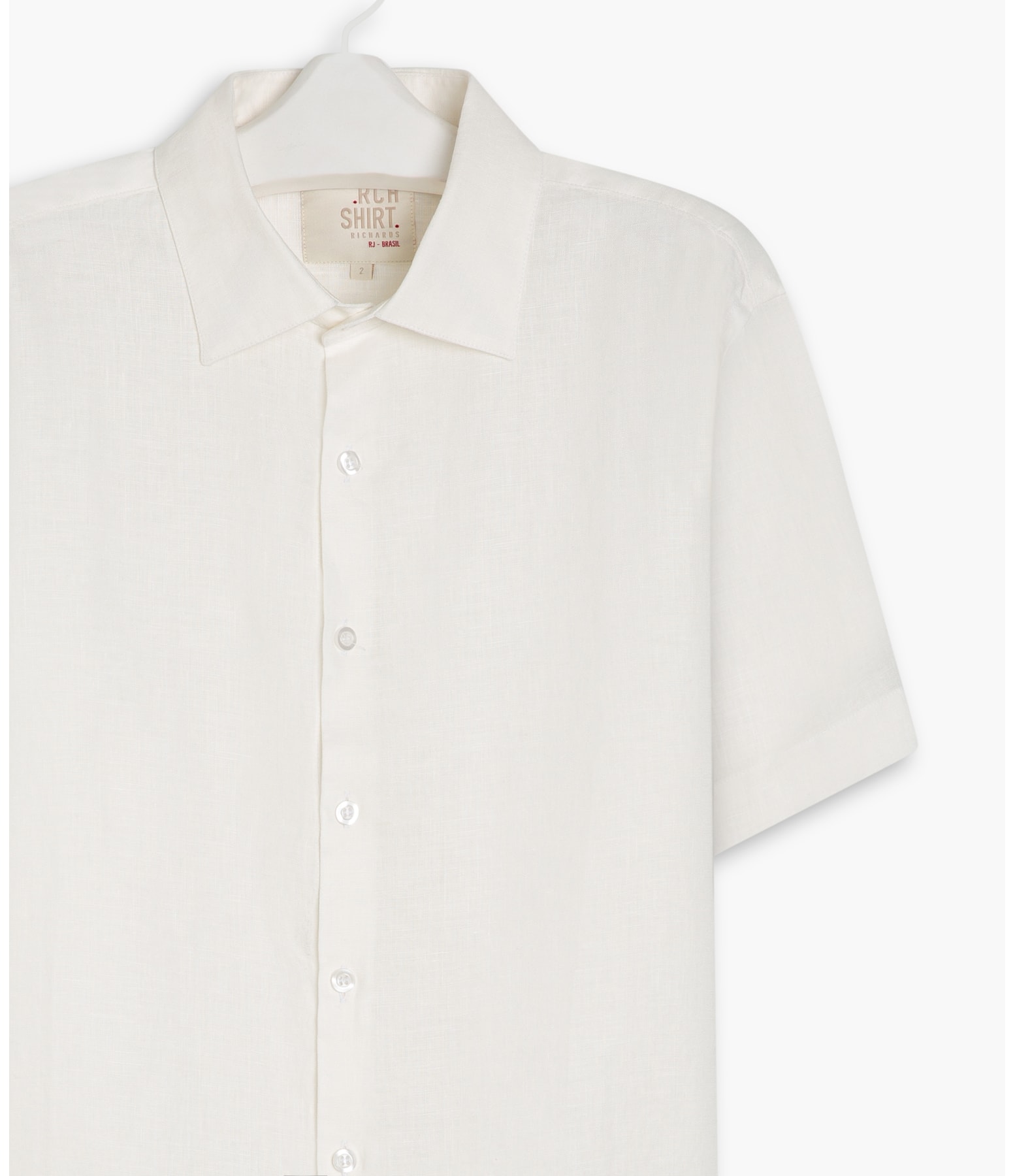 Camisa  Puro Linho  Garment Dye Branco