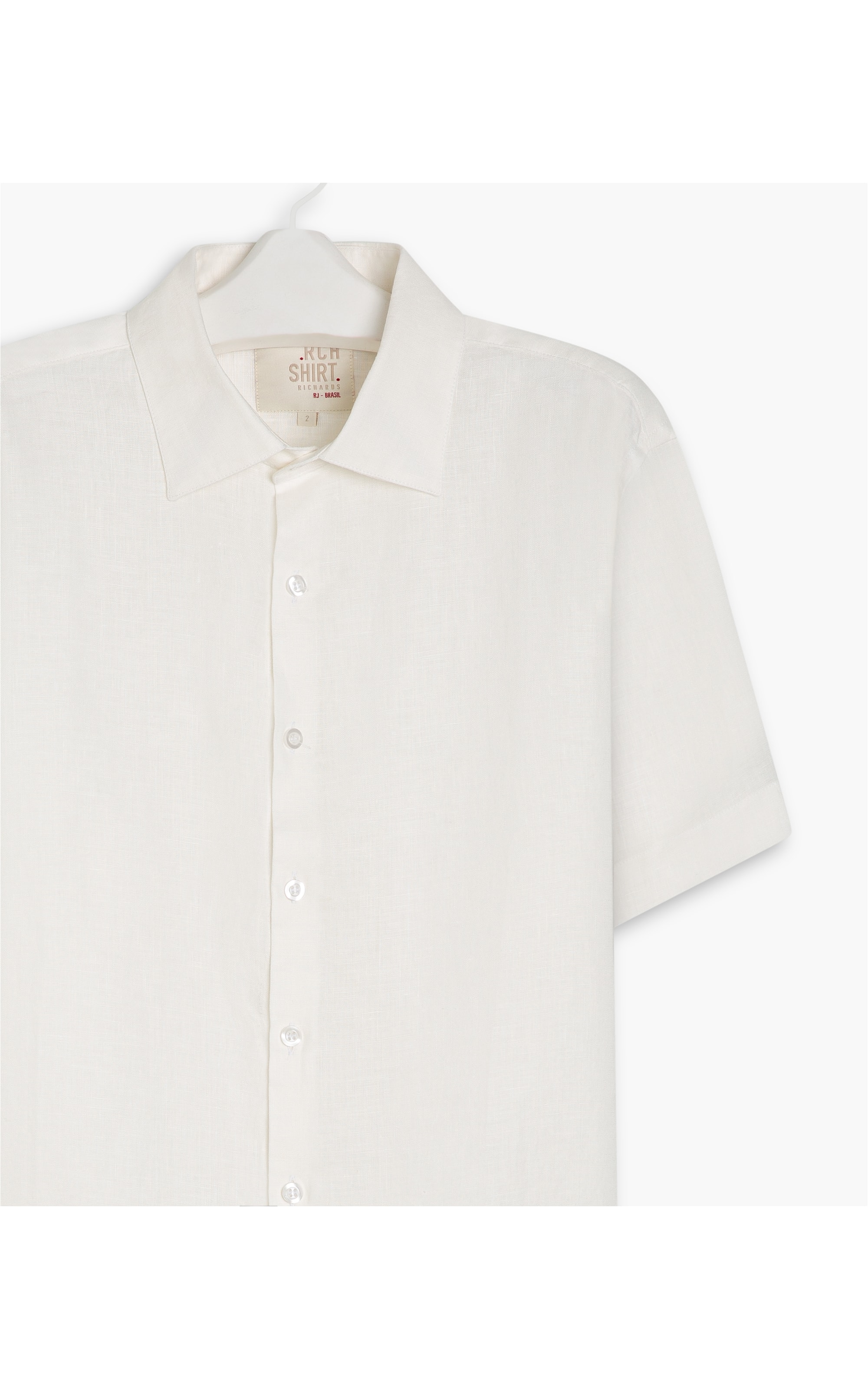 Camisa  Puro Linho  Garment Dye Branco