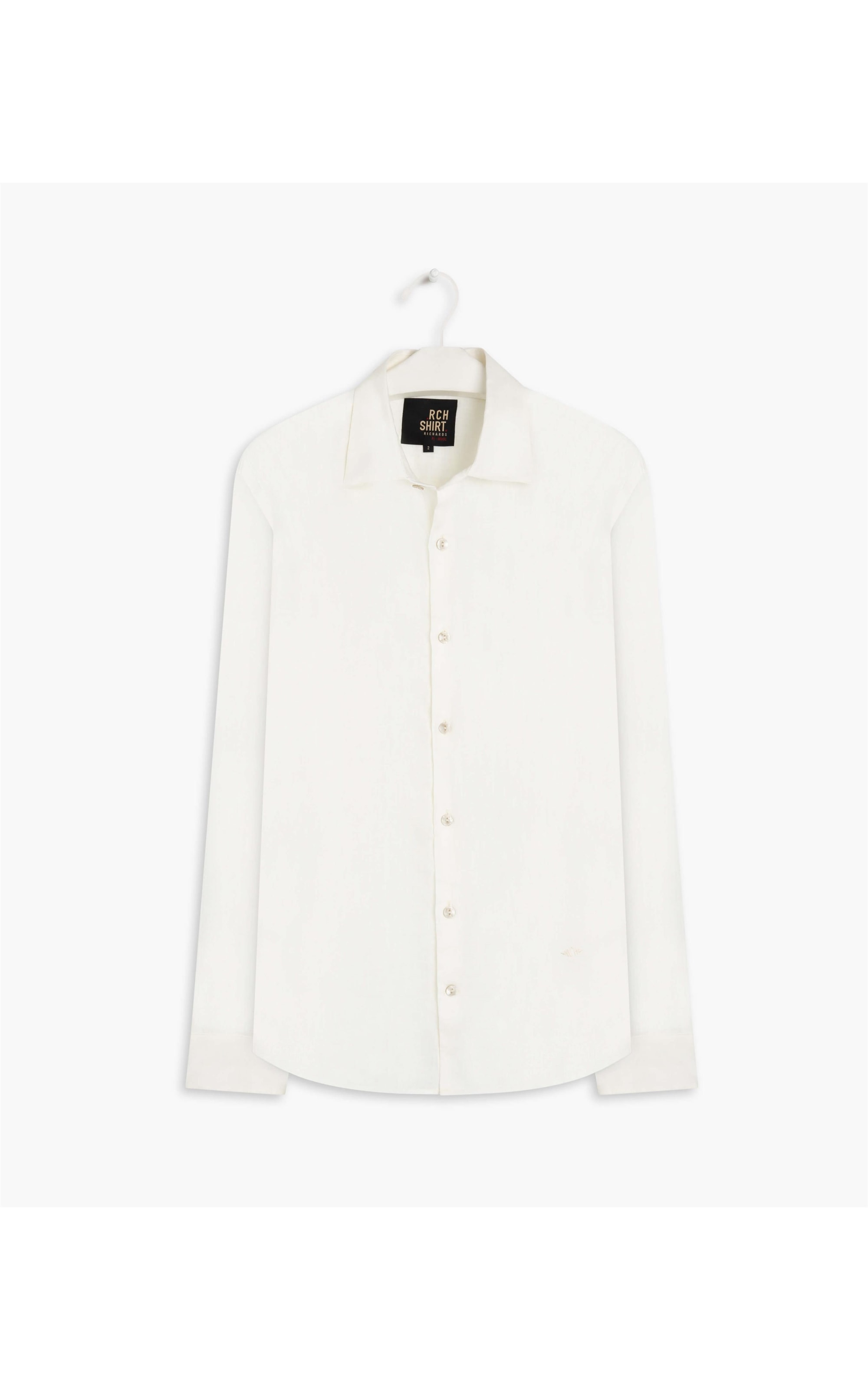 Camisa  Puro Linho Garment Dye  Ml Masculino Branco