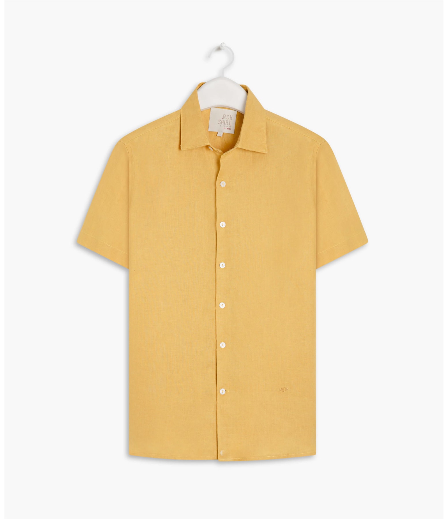 Camisa  Puro Linho  Garment Dye Mostarda