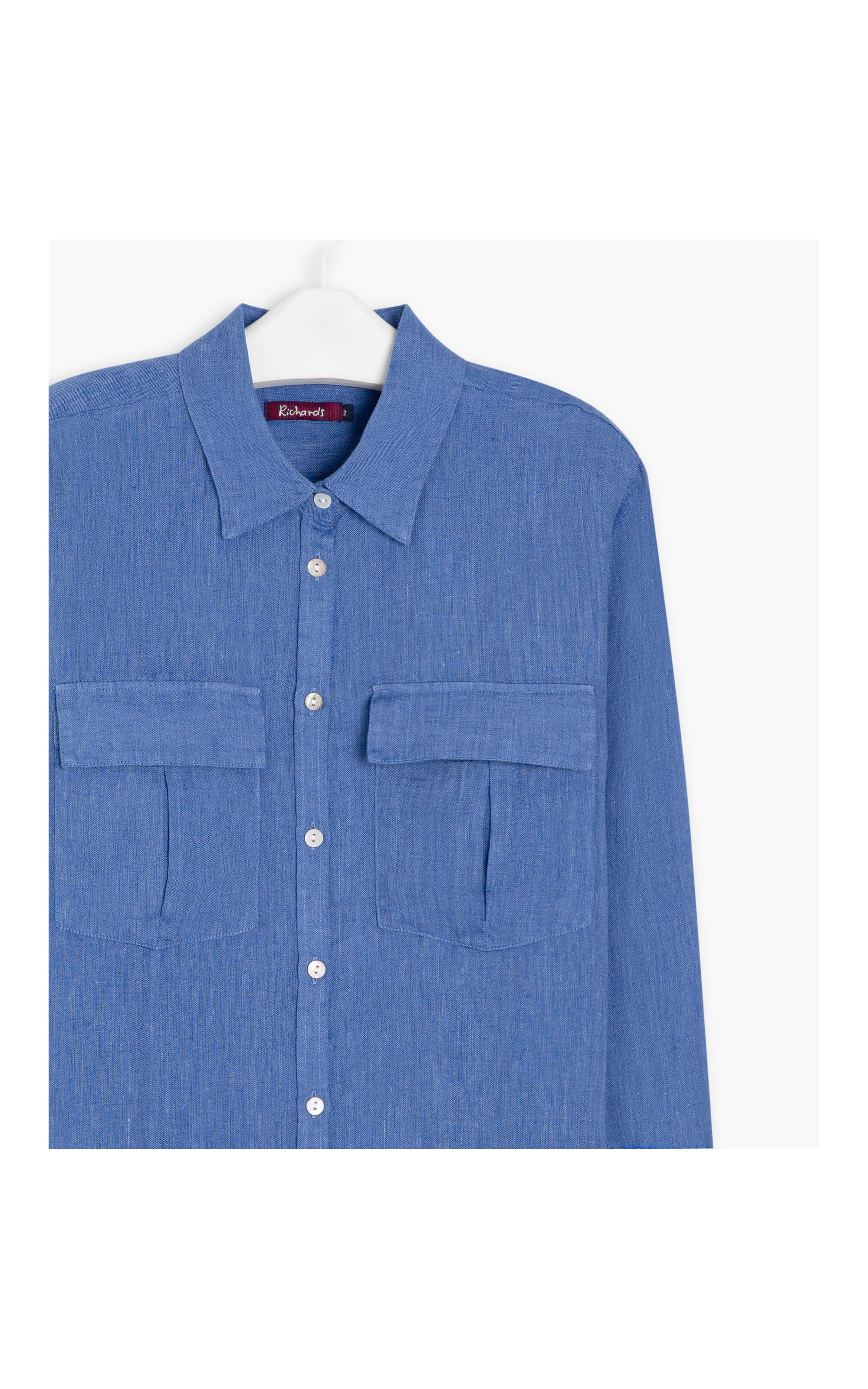 Camisa  Puro Linho  Genebra Azul Chofer