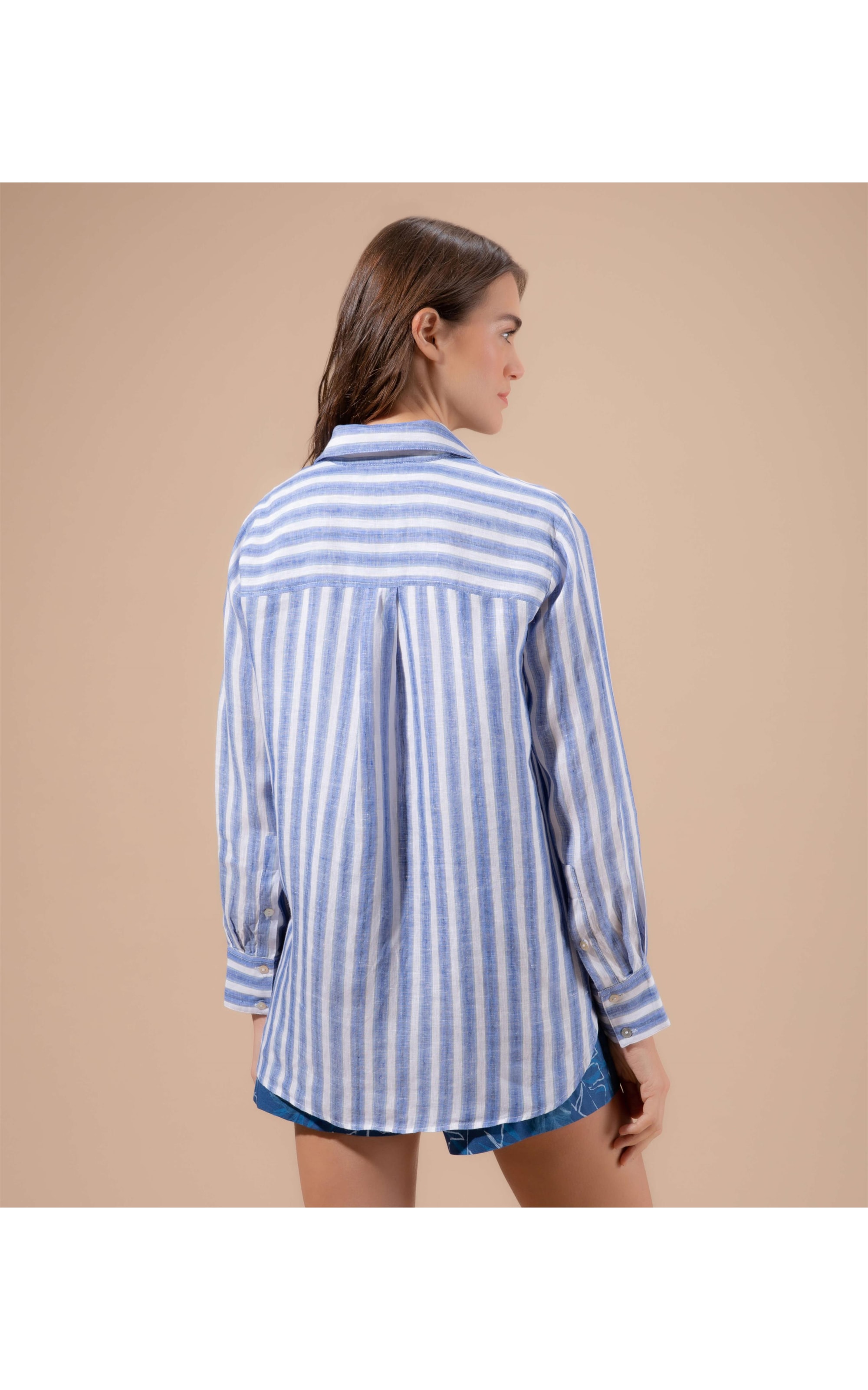 Camisa Puro Linho  Genebra Marinho