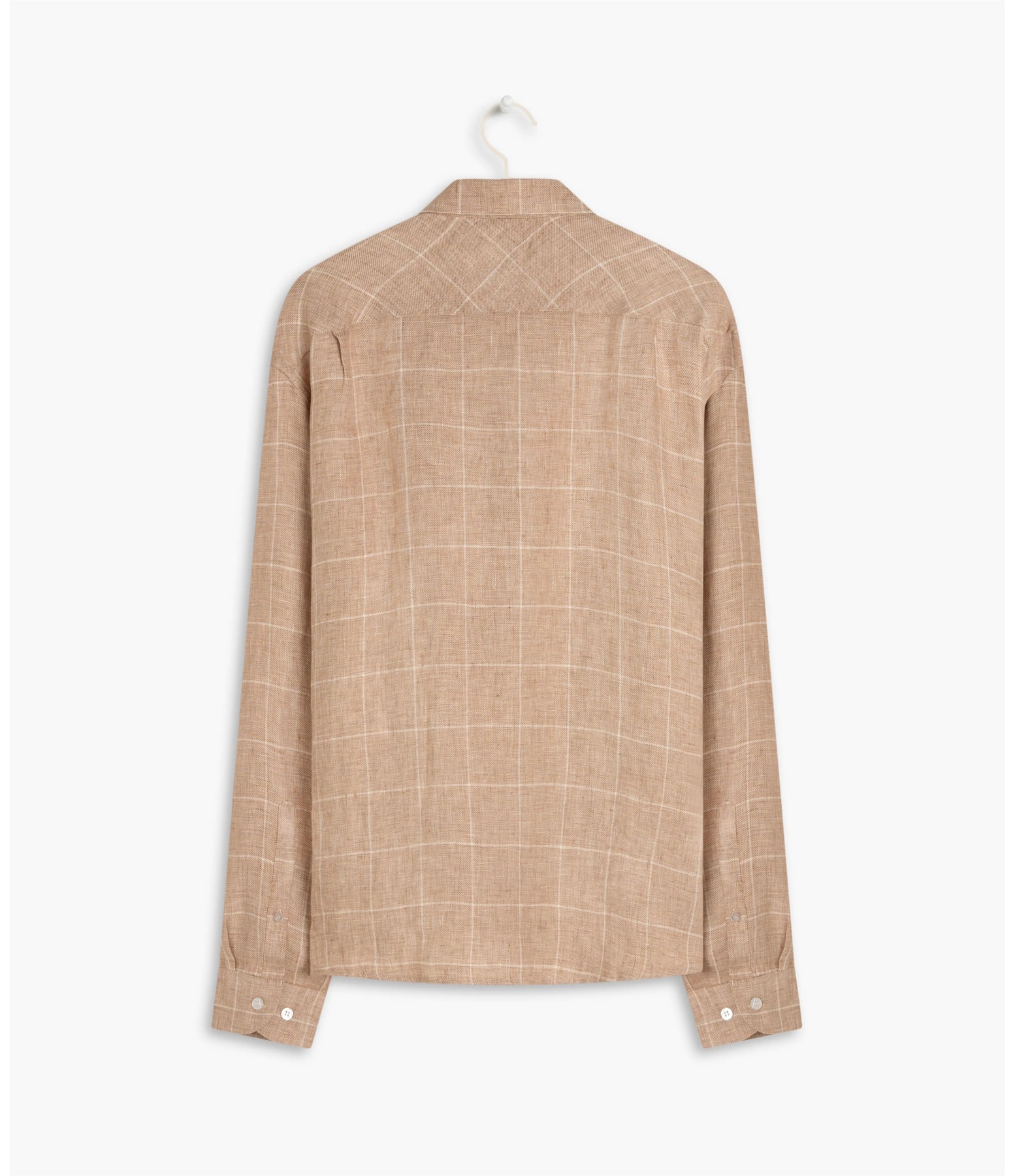 Camisa Puro Linho Linho Checks Ml Camel