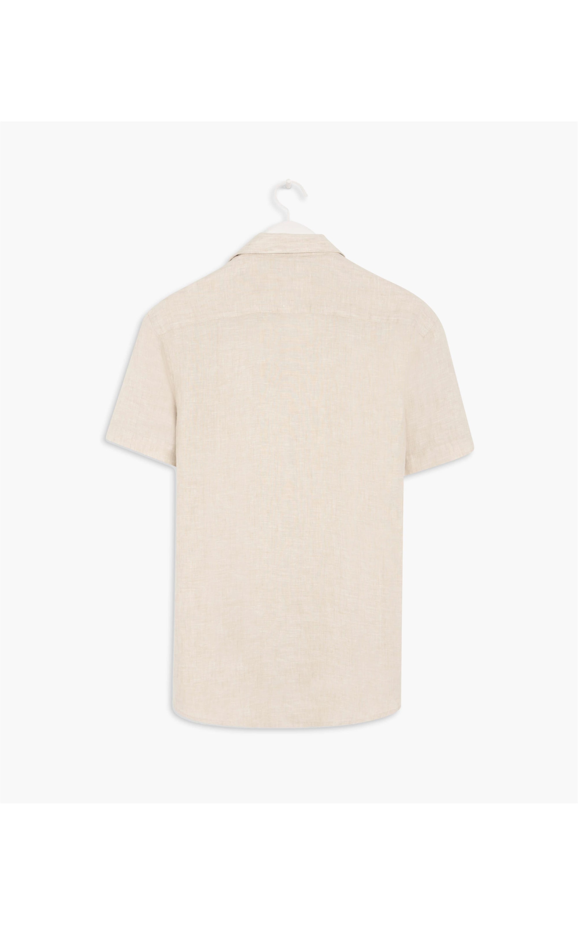 Camisa  Puro Linho  Lisa Caqui Claro