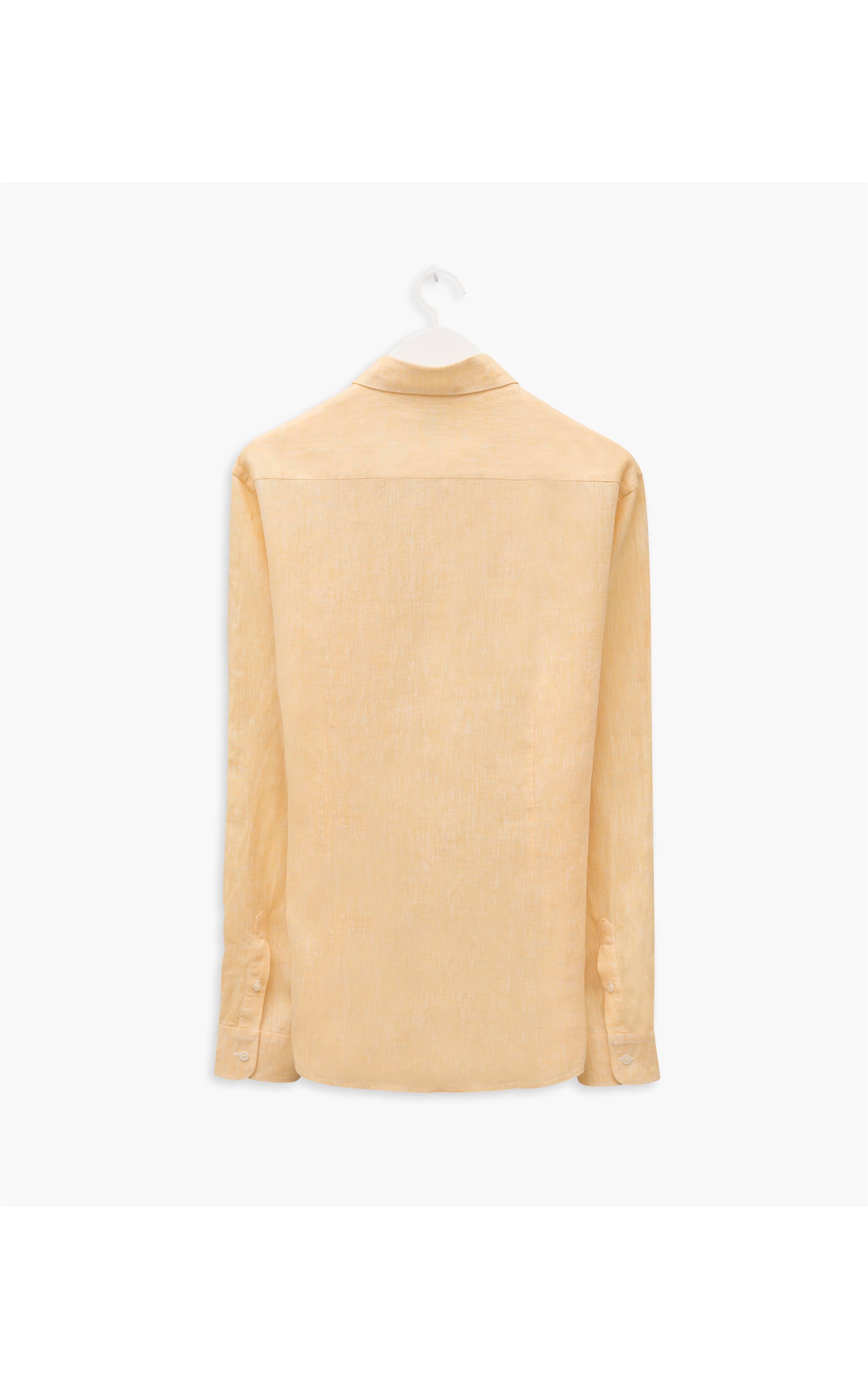 Camisa Puro Linho Lisa Ml Amarelo