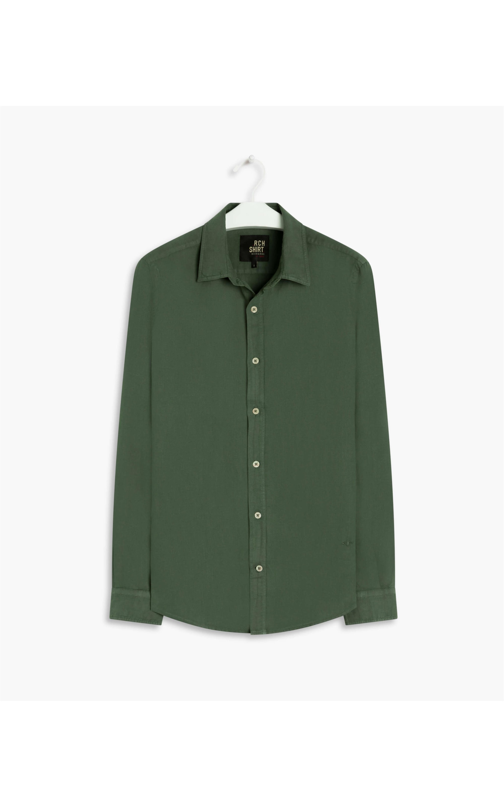 Camisa Puro Linho  Lisa Ml Verde