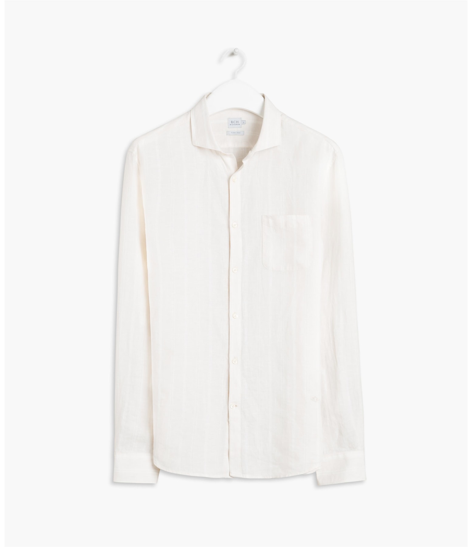 Camisa Puro Linho Listrada Ml Khaki