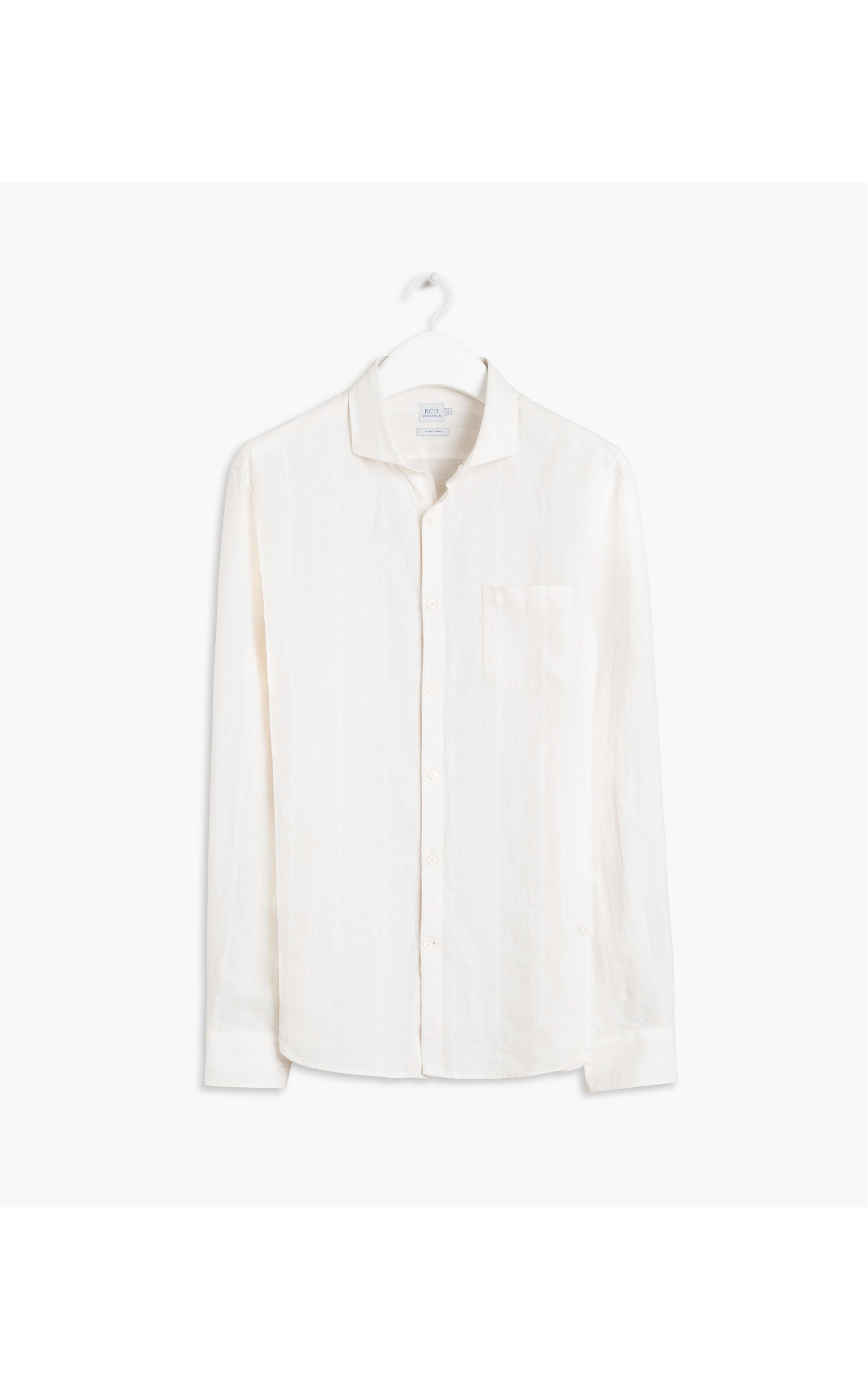 Camisa Puro Linho Listrada Ml Khaki