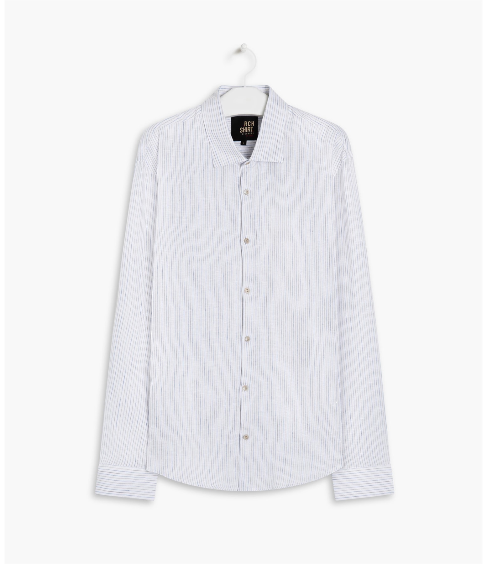 Camisa  Puro Linho  Listrada Sylvio Ml Caqui