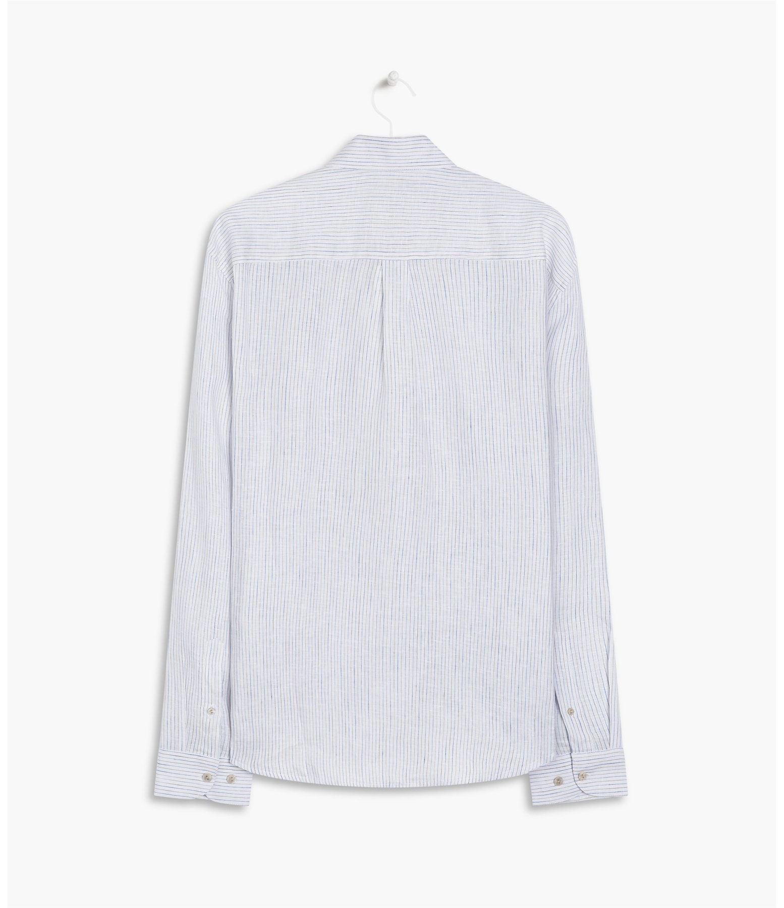 Camisa  Puro Linho  Listrada Sylvio Ml Caqui
